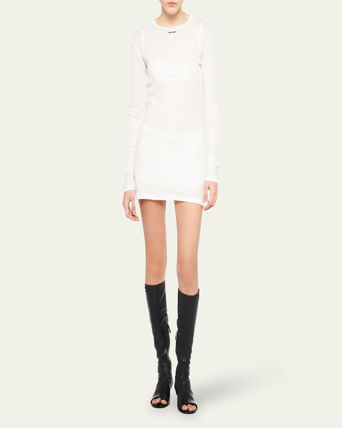 ワンピース MIU MIU Mohair virgin wool short dress Blu Mohair and virgin wool short dress MIU MIU - Nugnes1920