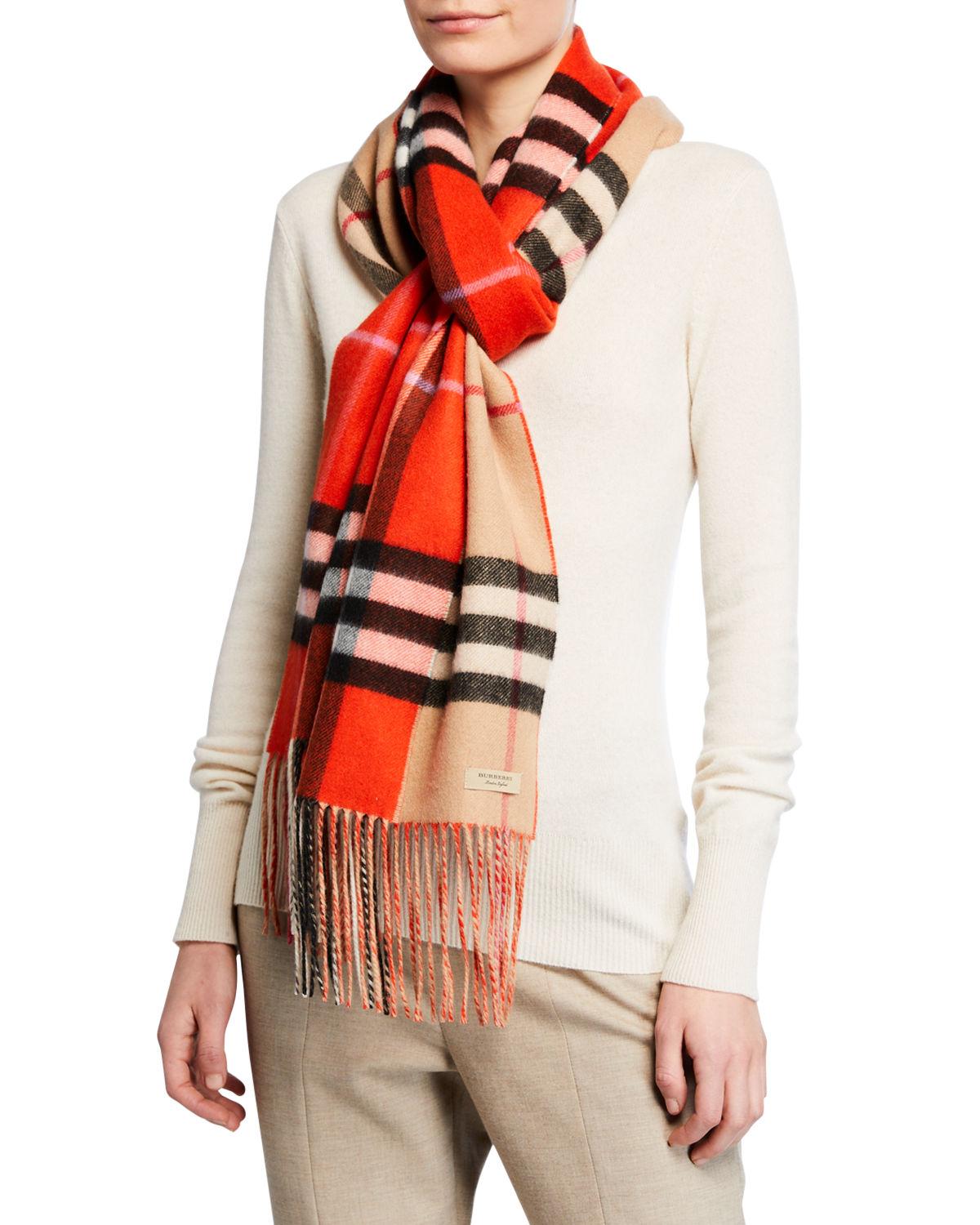 burberry reversible check print infinity scarf