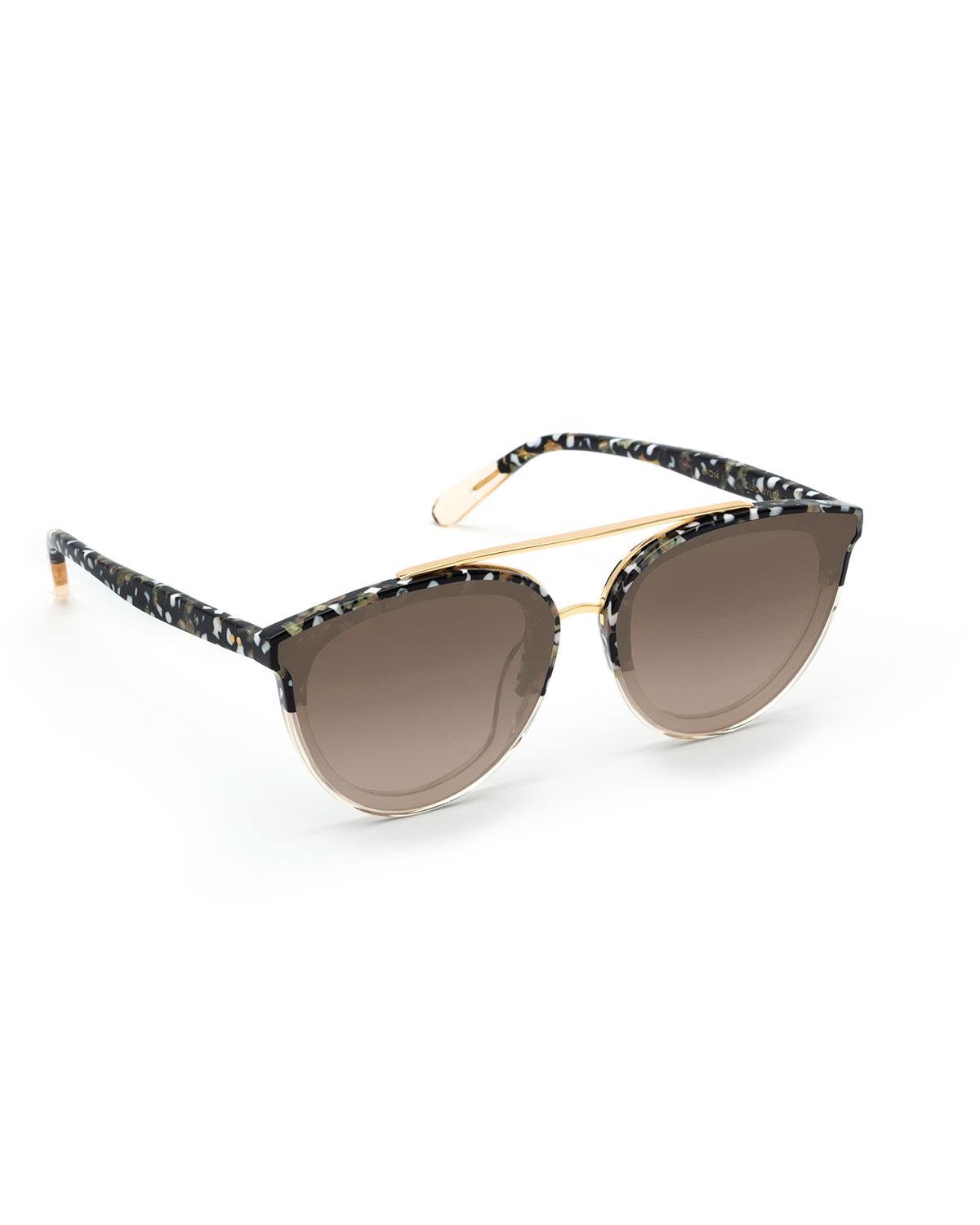Krewe Clio Acetate & Metal Square Sunglasses Lyst