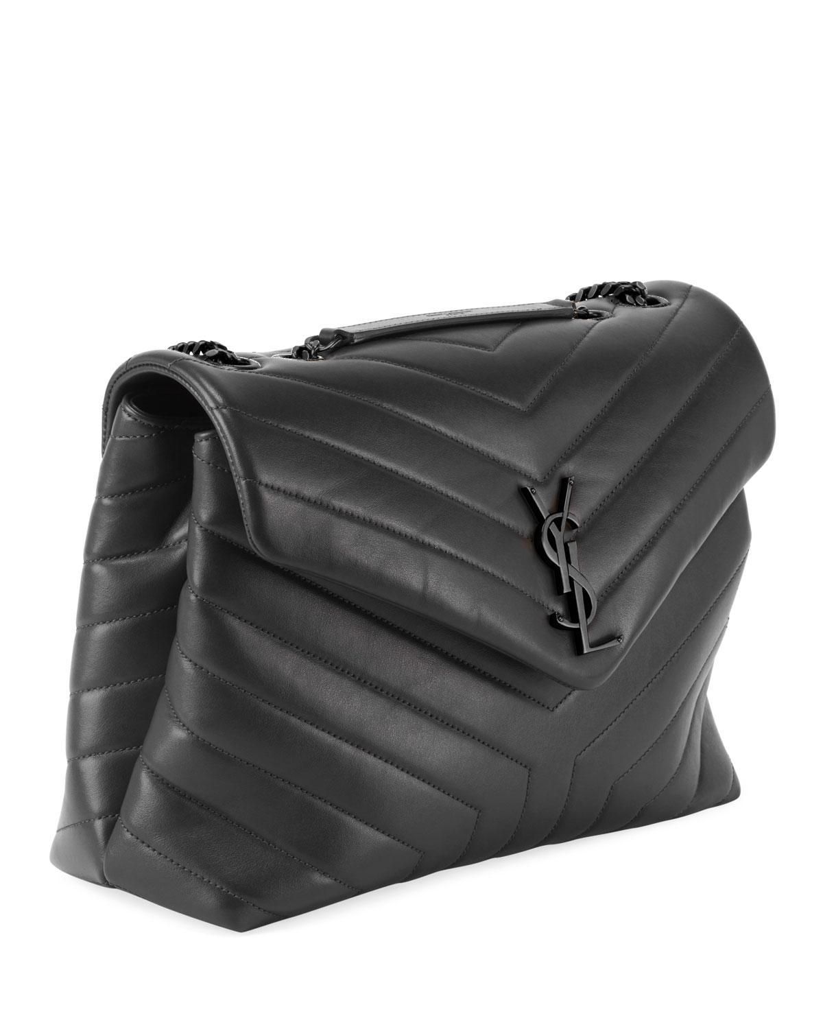 Saint Laurent Loulou Medium Ysl Monogram Matelasse Calfskin Shoulder