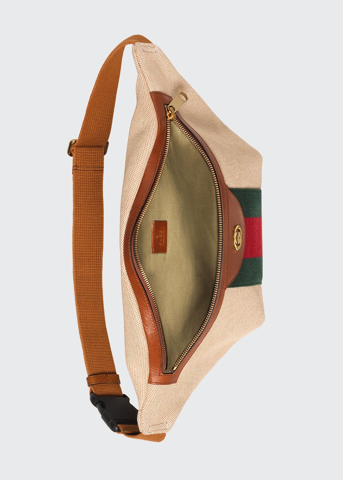 Gucci Men's Signature Web Vintage Canvas Belt Bag in Beige (Natural) for  Men - Lyst