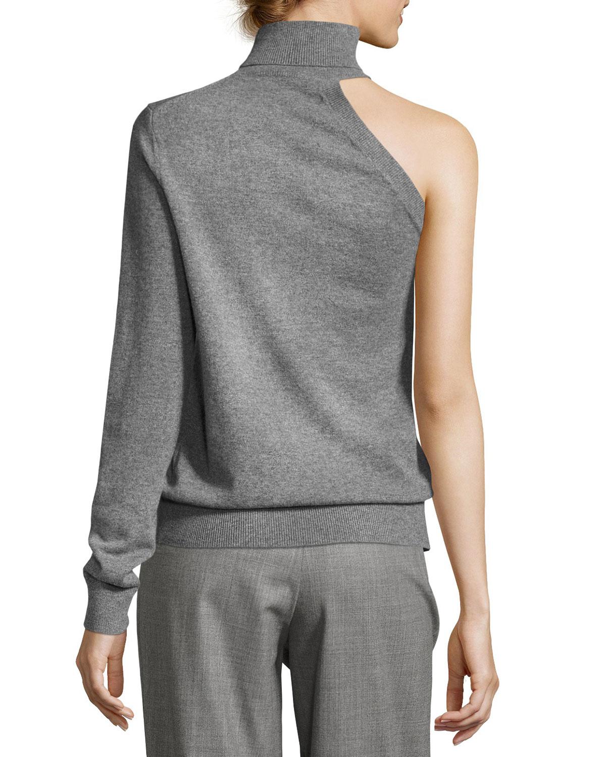 Download Michael Kors One-sleeve Cashmere Turtleneck Sweater in ...
