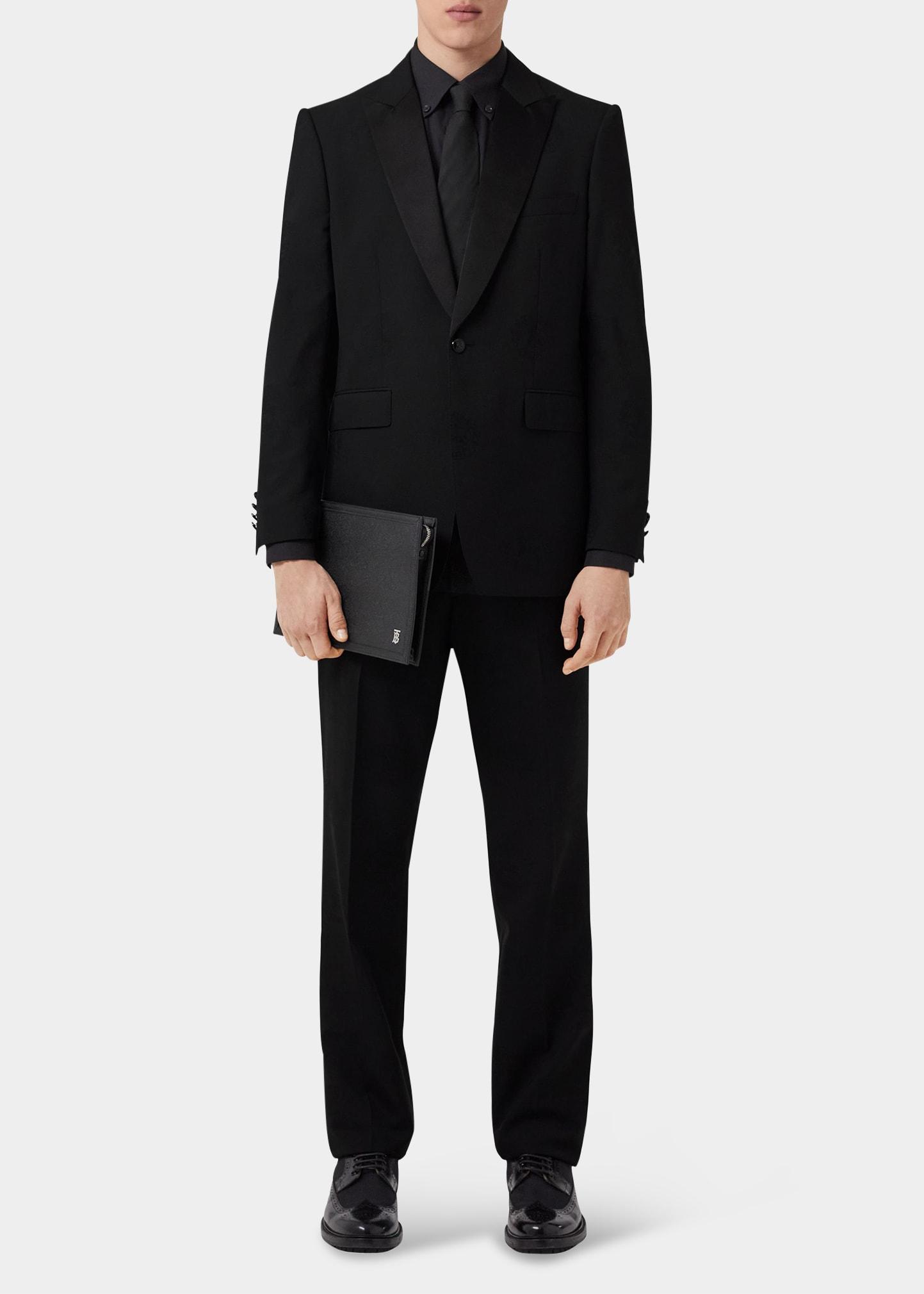 Burberry Edinburgh Ekd Jacquard Tuxedo Jacket in Black for Men | Lyst