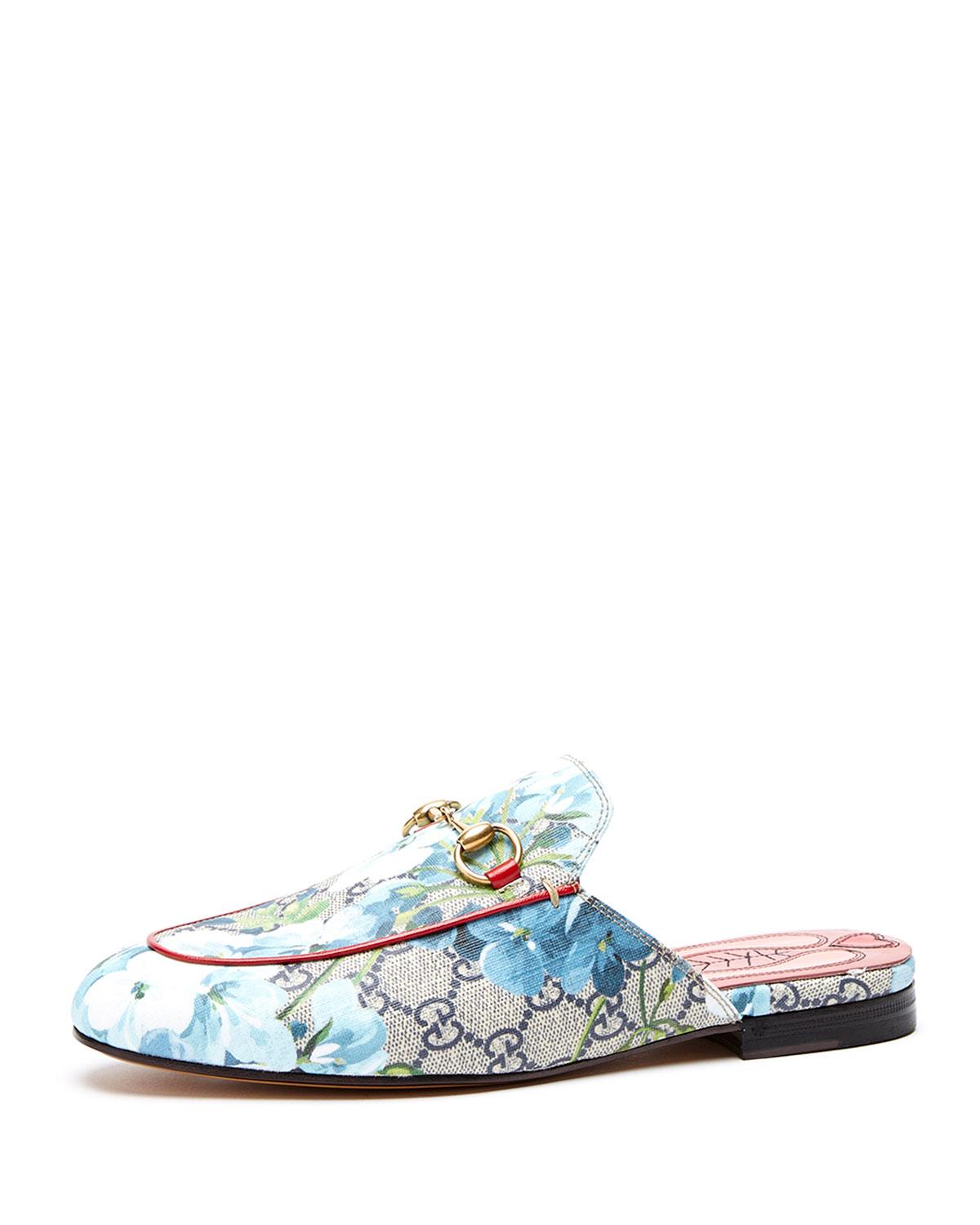 gucci floral slippers