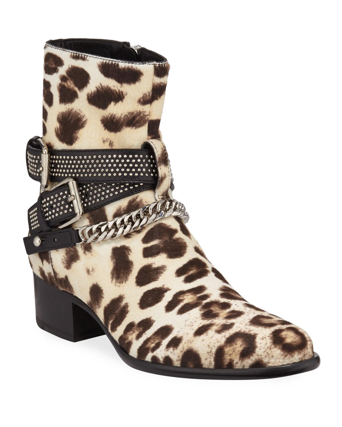 mens leopard print boots