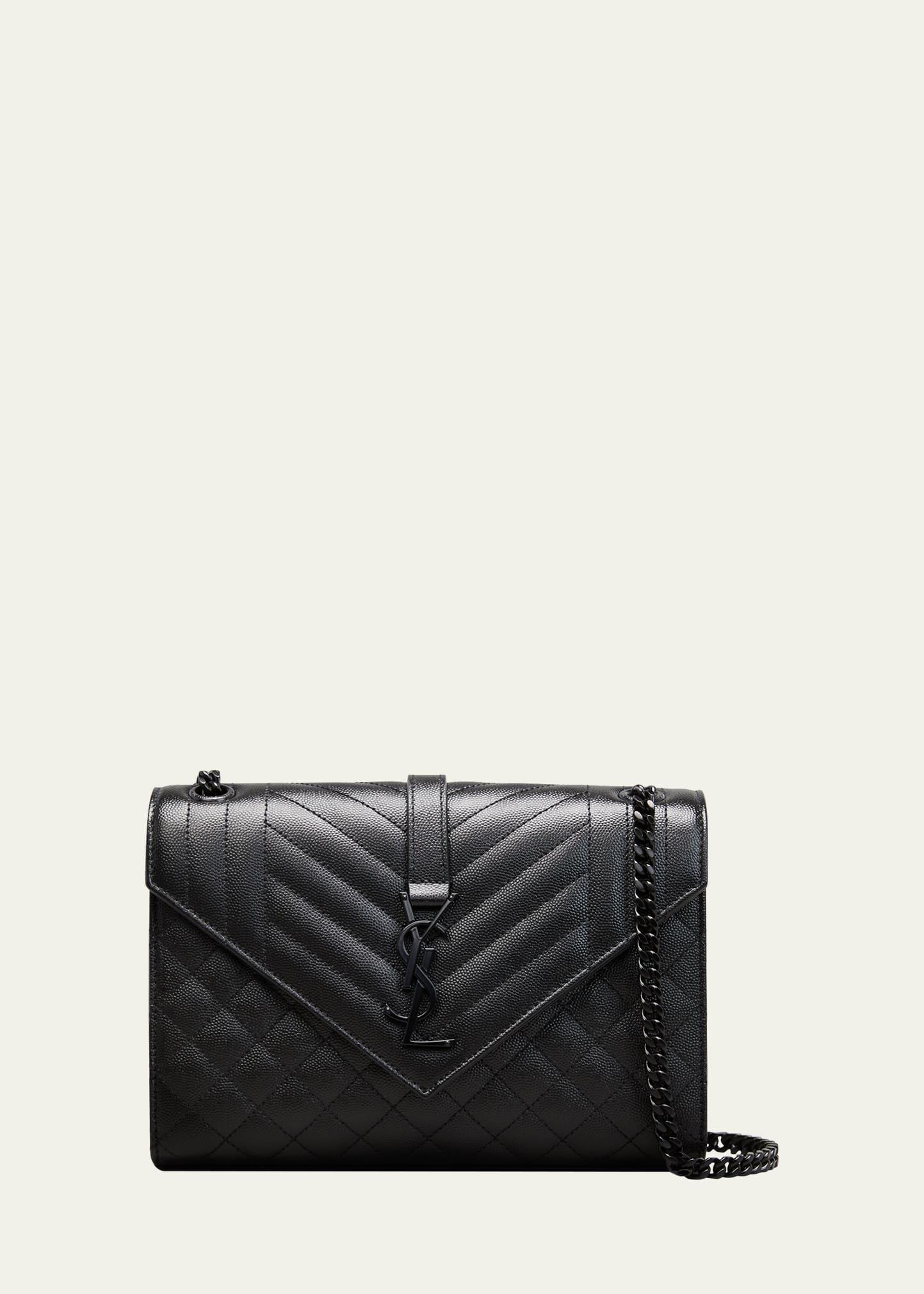 Saint Laurent Medium Monogram Tri-Quilted Leather Shoulder Bag