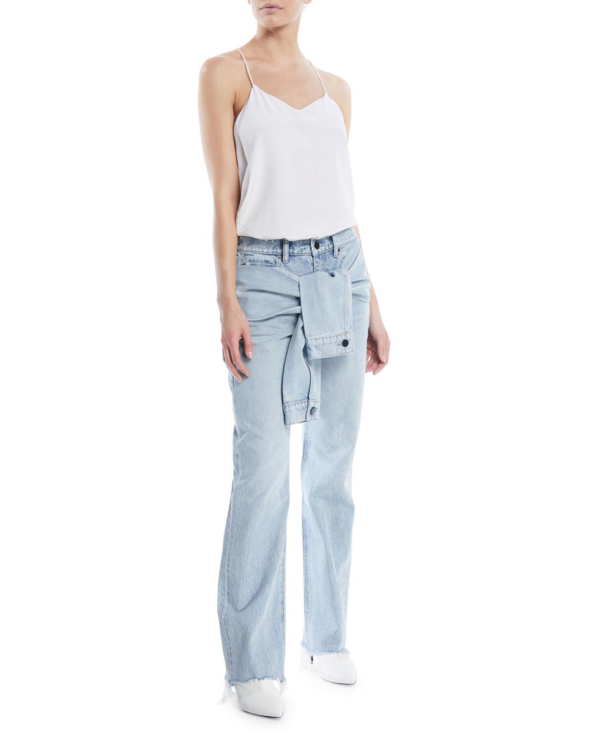alexander wang tie front jeans