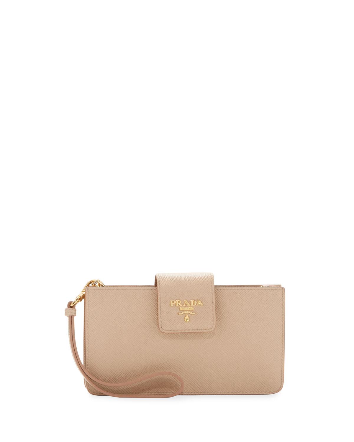 prada saffiano phone crossbody bag
