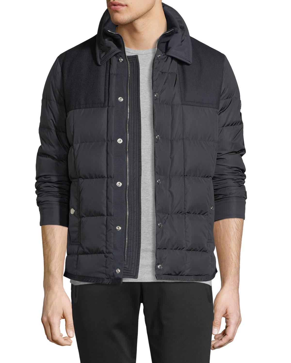Lyst - Moncler Clovis Quilted Utility Jacket in Blue for Men