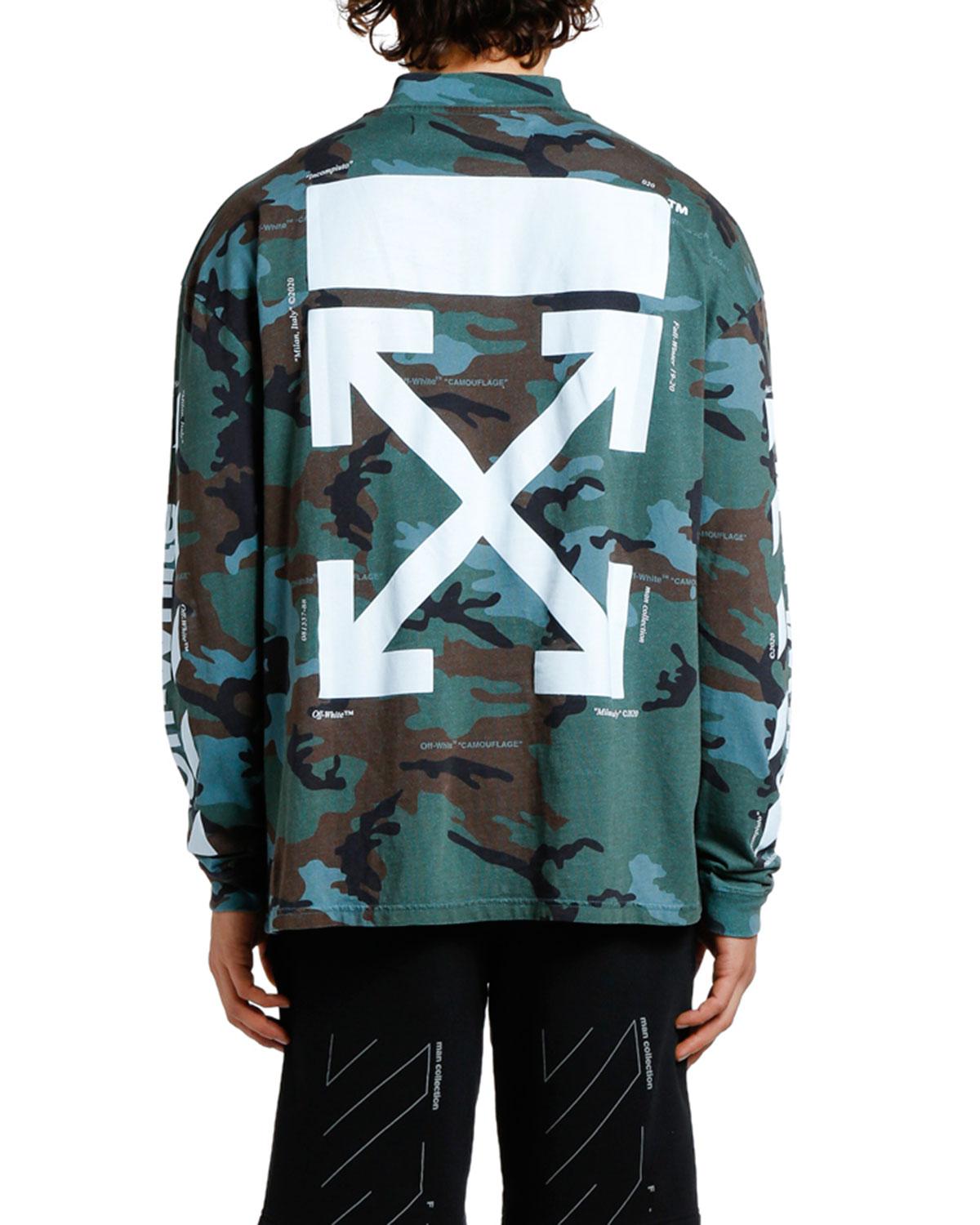 Download Off-White c/o Virgil Abloh Cotton Men's Camo Diagonal ...