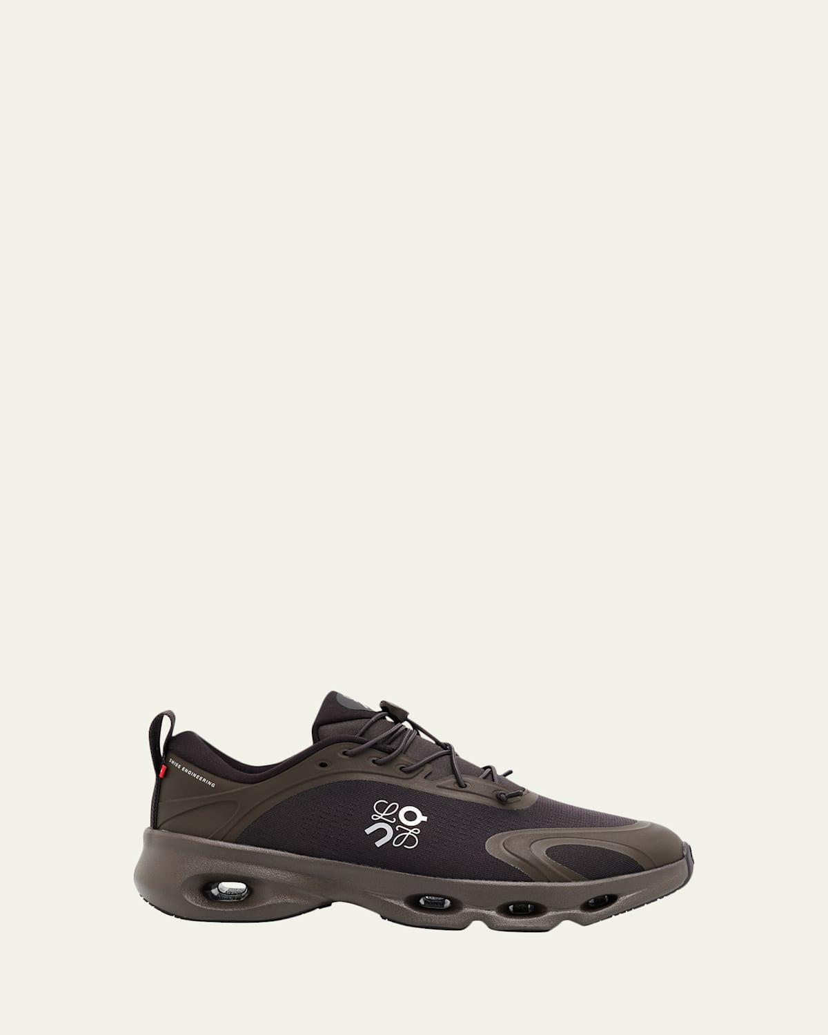 Loewe X On Cloudsolo Mesh Running Sneakers in Brown for Men  display picture 1