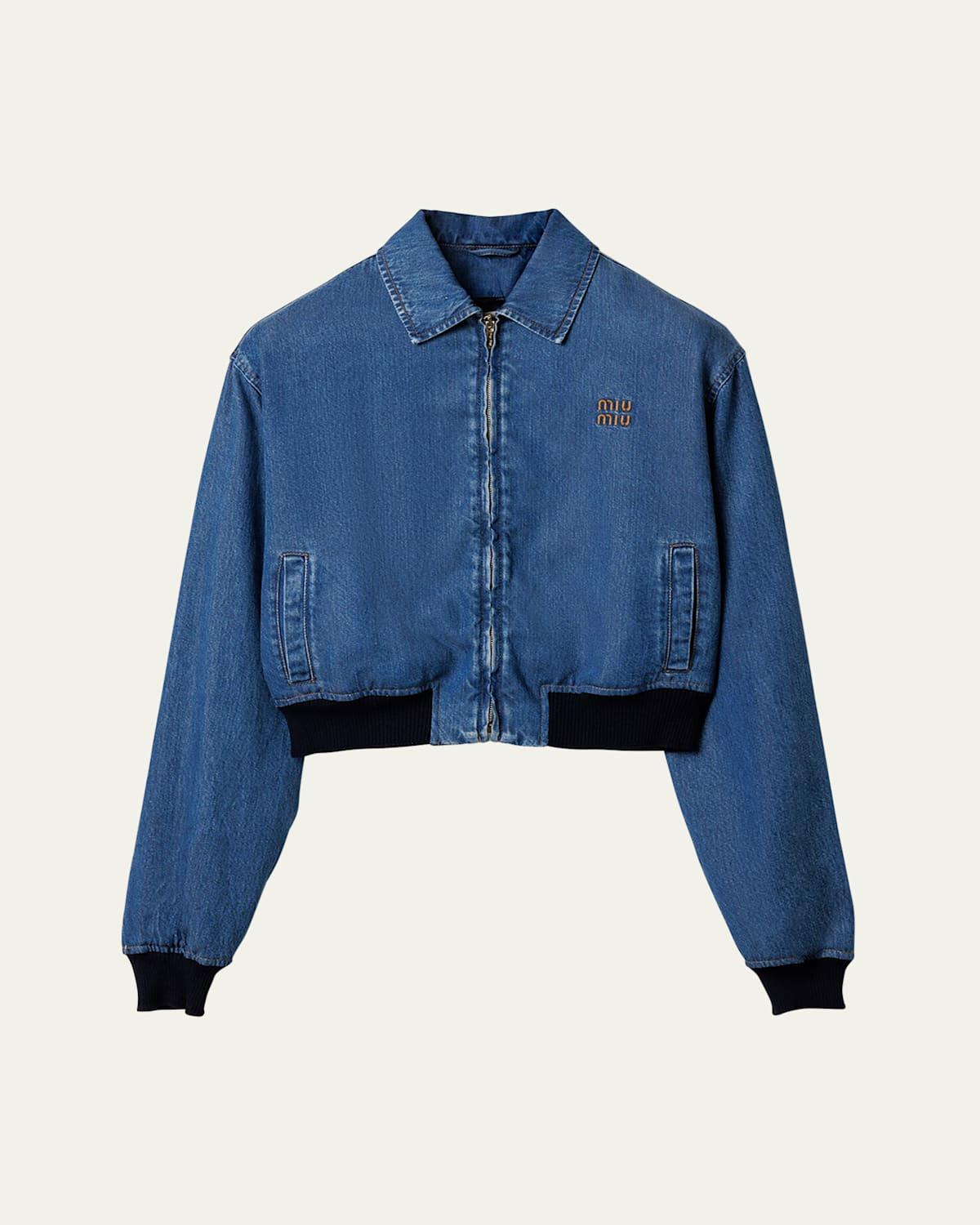 ベスト・ジレ MiuMiu Miu Miu Denim Flock Jacket (GWB281SOOO 175O F0008) Miu miu denim jacket - Gem