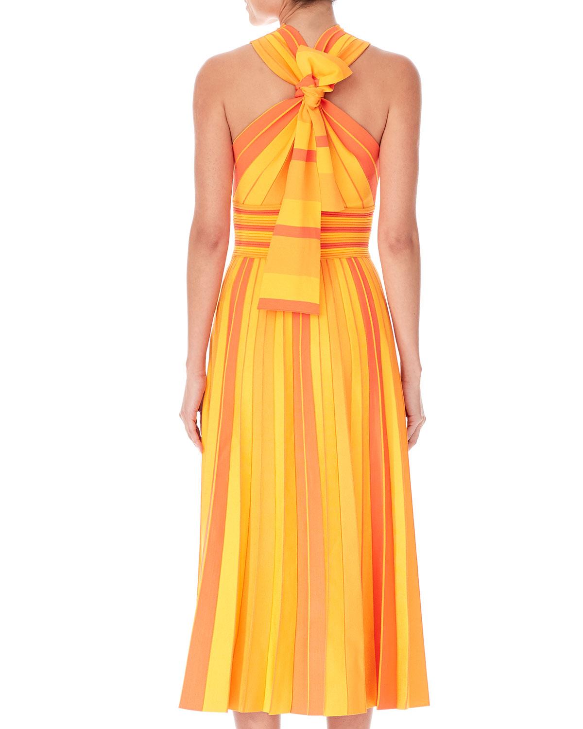 carolina herrera orange dress