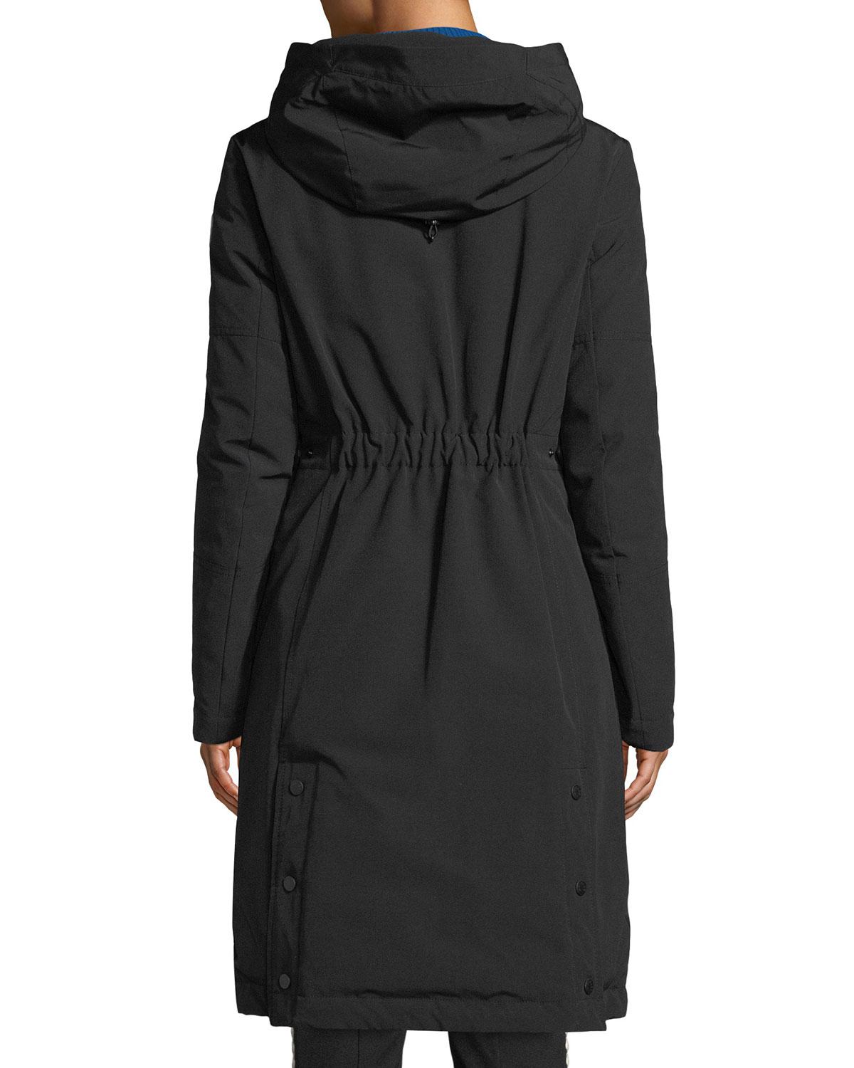 Jasseur Slim Parka Coat in Black 