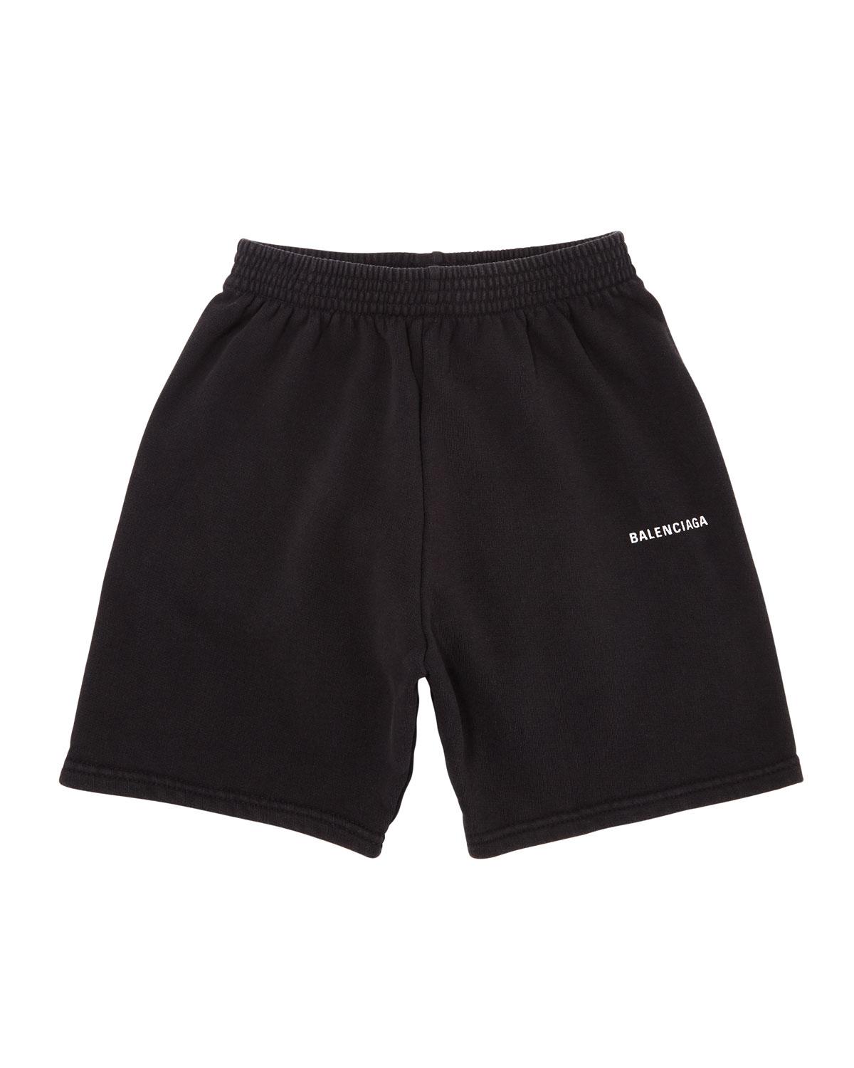 Balenciaga Cotton Kid's Jogging Shorts in Black for Men - Lyst