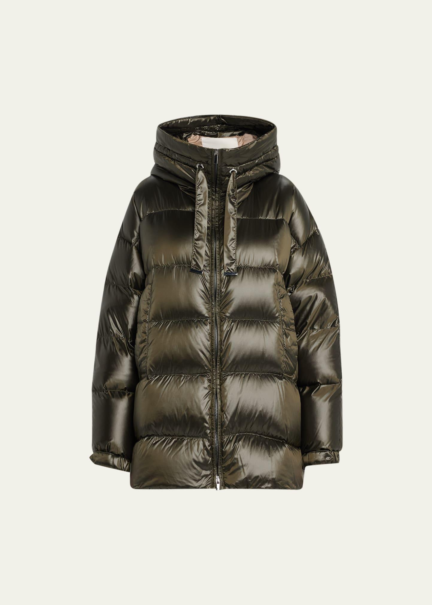 Max Mara Spacesse Quilted Puffer Jacket in Black | Lyst