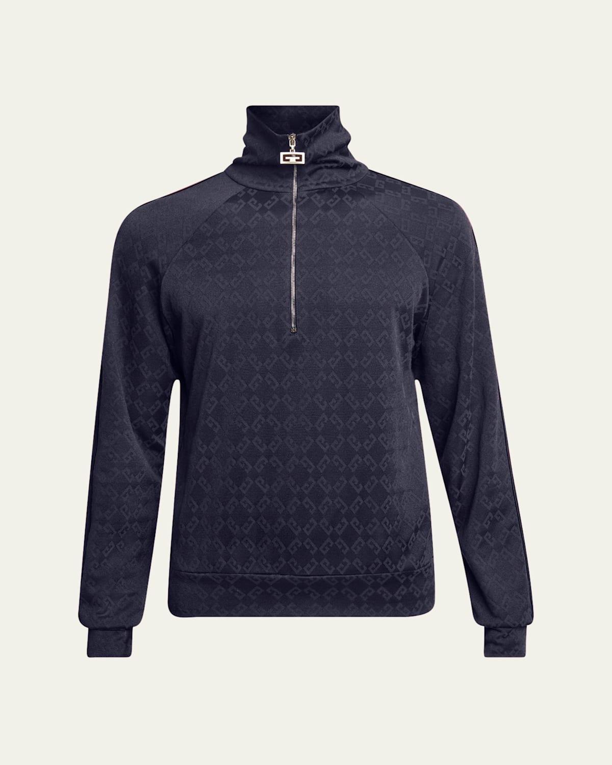 Givenchy 2G Half Zip Jersey Track Shirt in Blue for Men Lyst