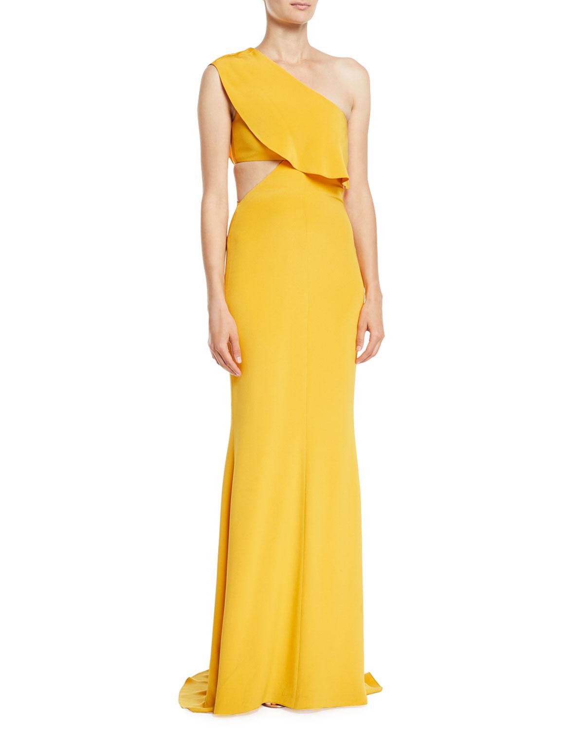 cushnie yellow dress