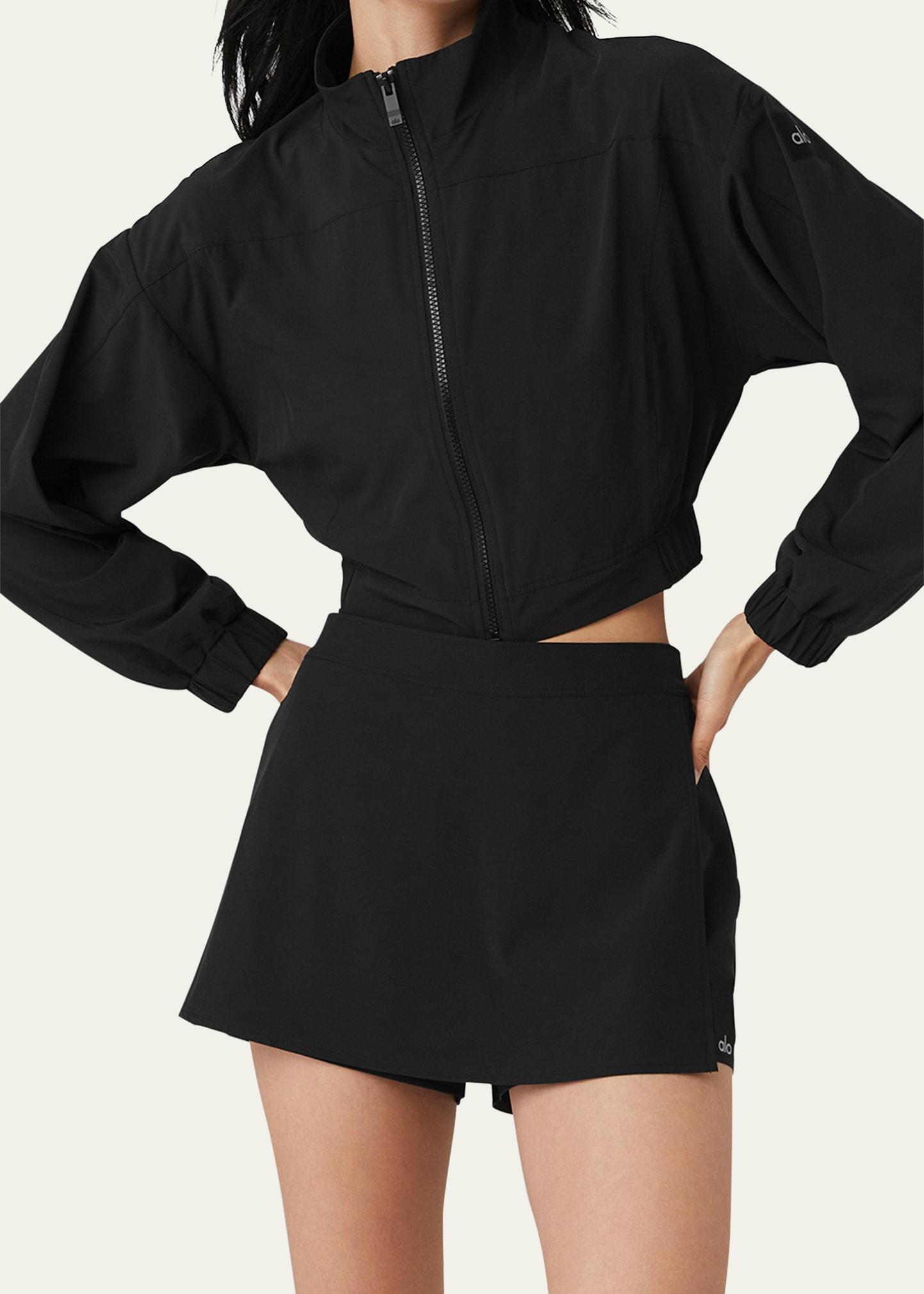 Alo Yoga Clubhouse Cropped Jacket in Black | Lyst