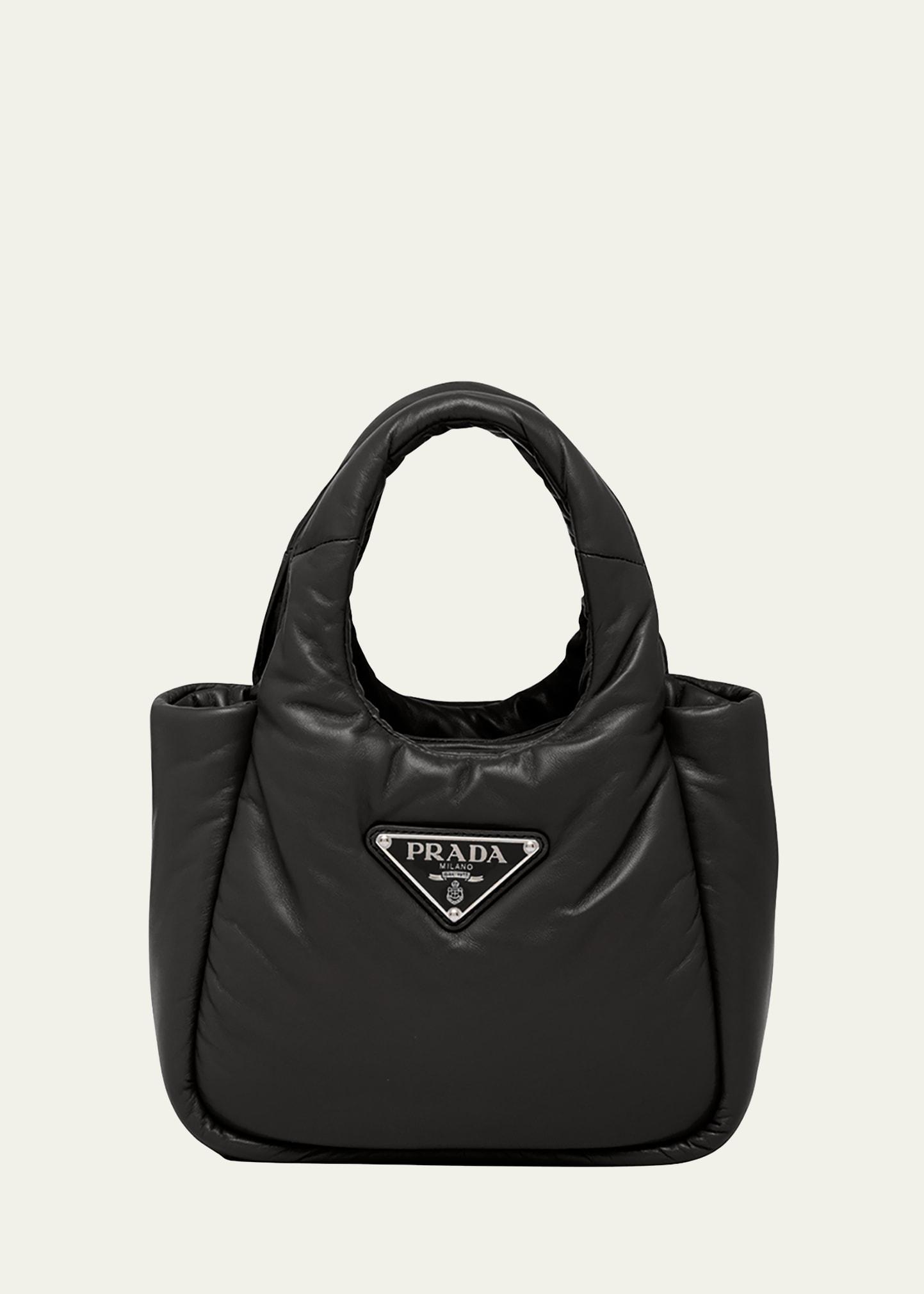 Prada Napa Leather Top-handle Bag in Black | Lyst