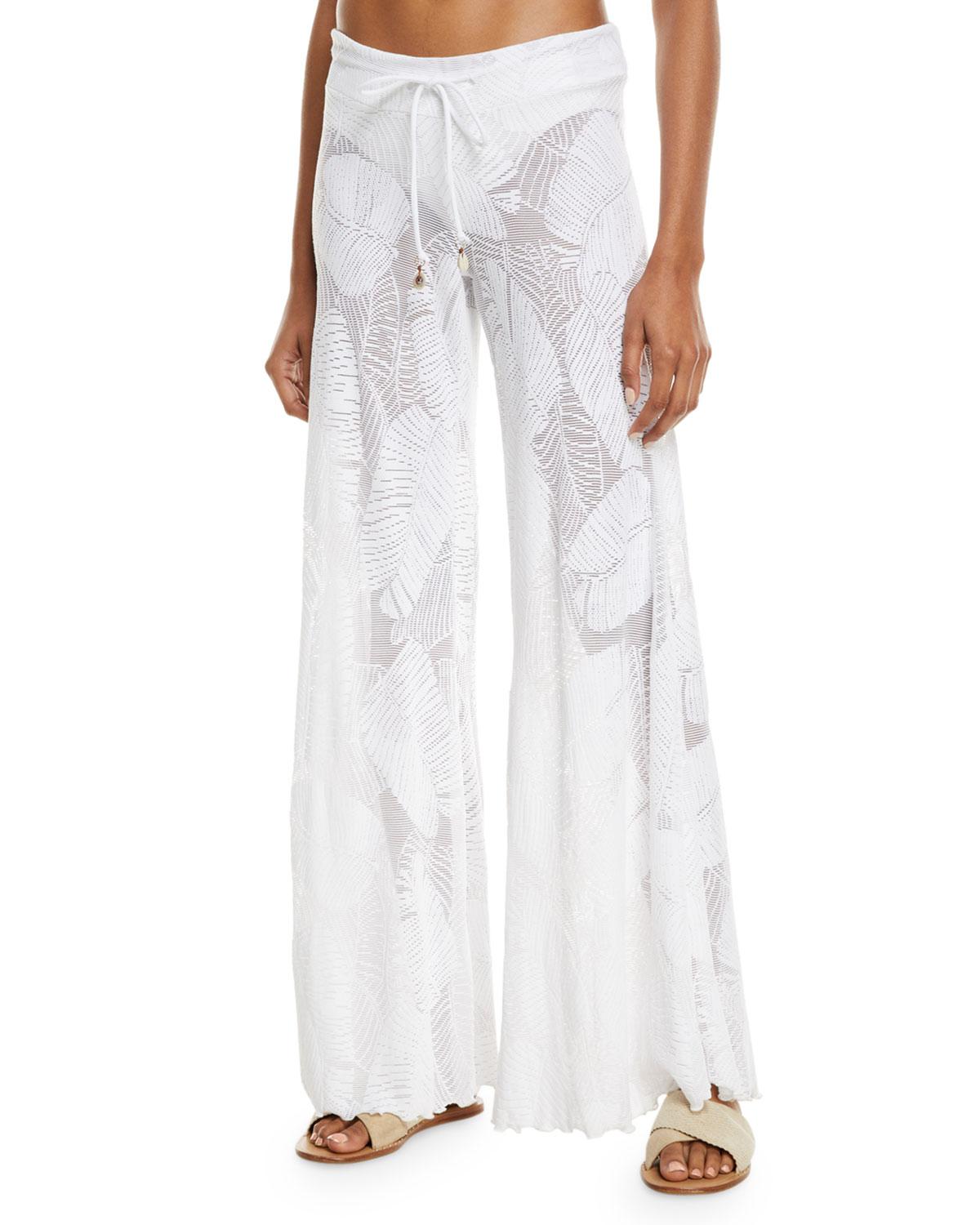 white lace cover up pants