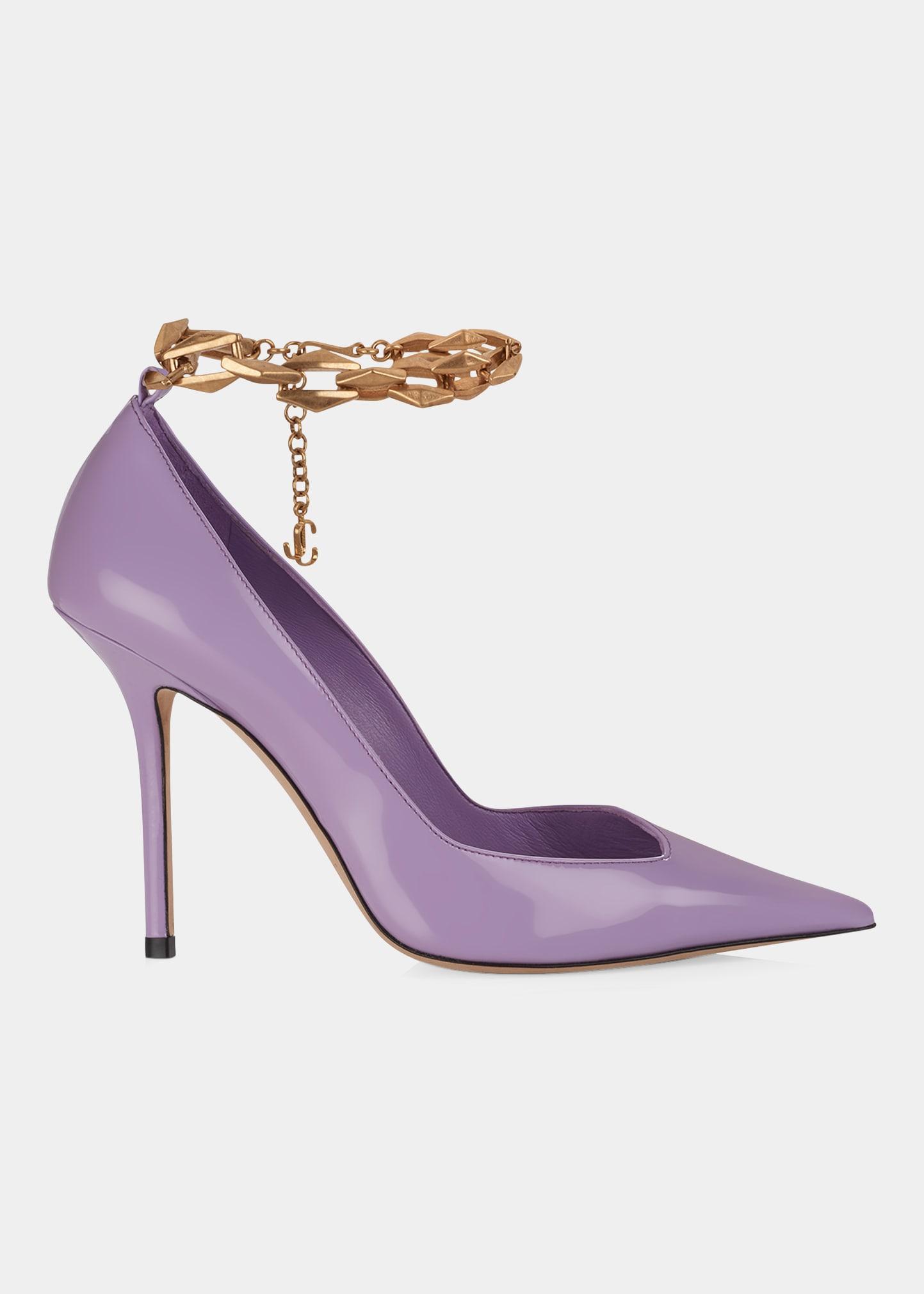 Jimmy Choo Diamond Talura Anklechain Pumps in Purple Lyst