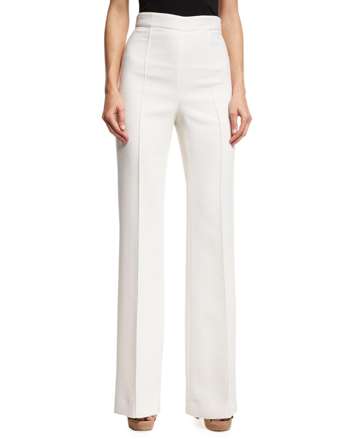 straight leg high waisted pants