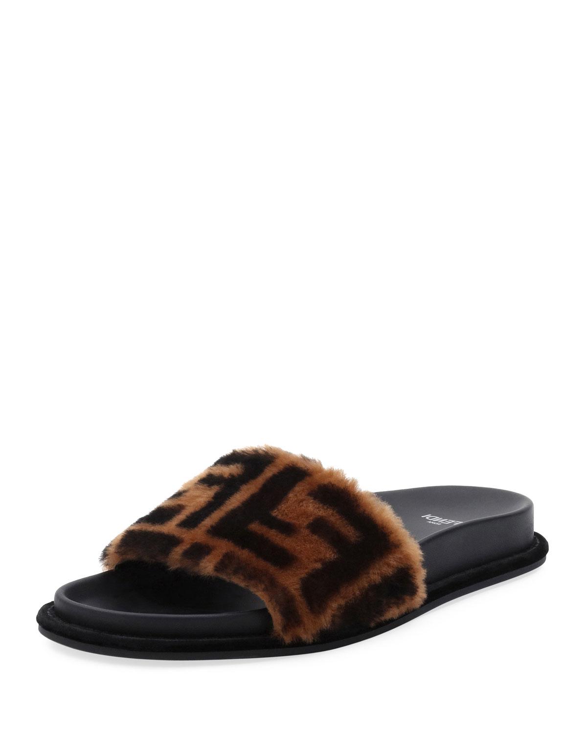 Fendi Black 'Forever Fendi' Pool Slides ShopStyle Flip Flop Sandals