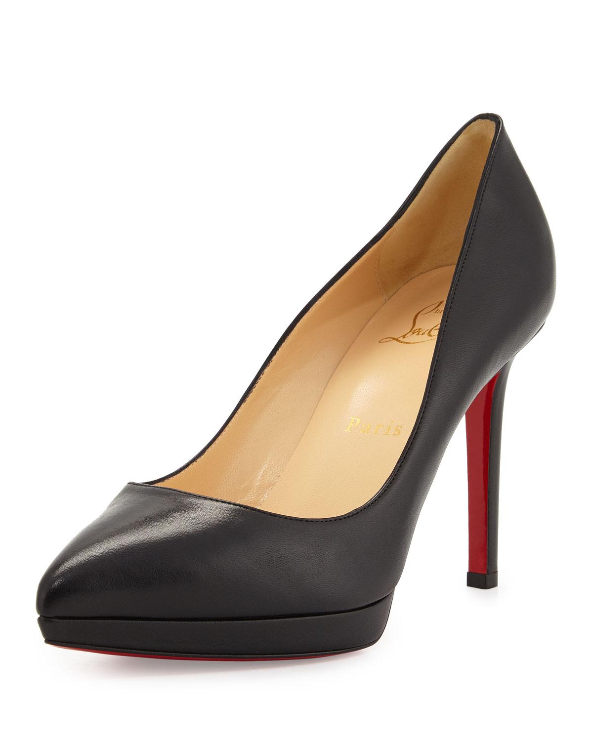Christian Louboutin Pigalle Plato 100 Nappa Pump in Black - Lyst