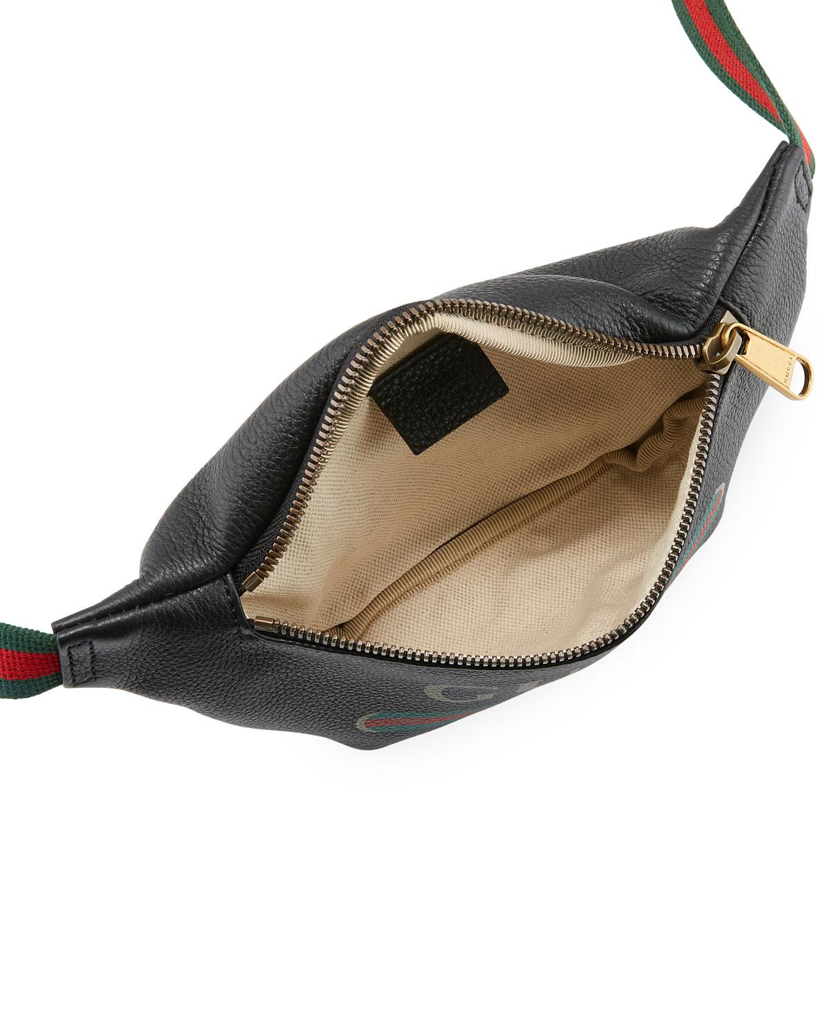 Gucci Men&#39;s Small Retro Leather Belt Bag in Black - Lyst