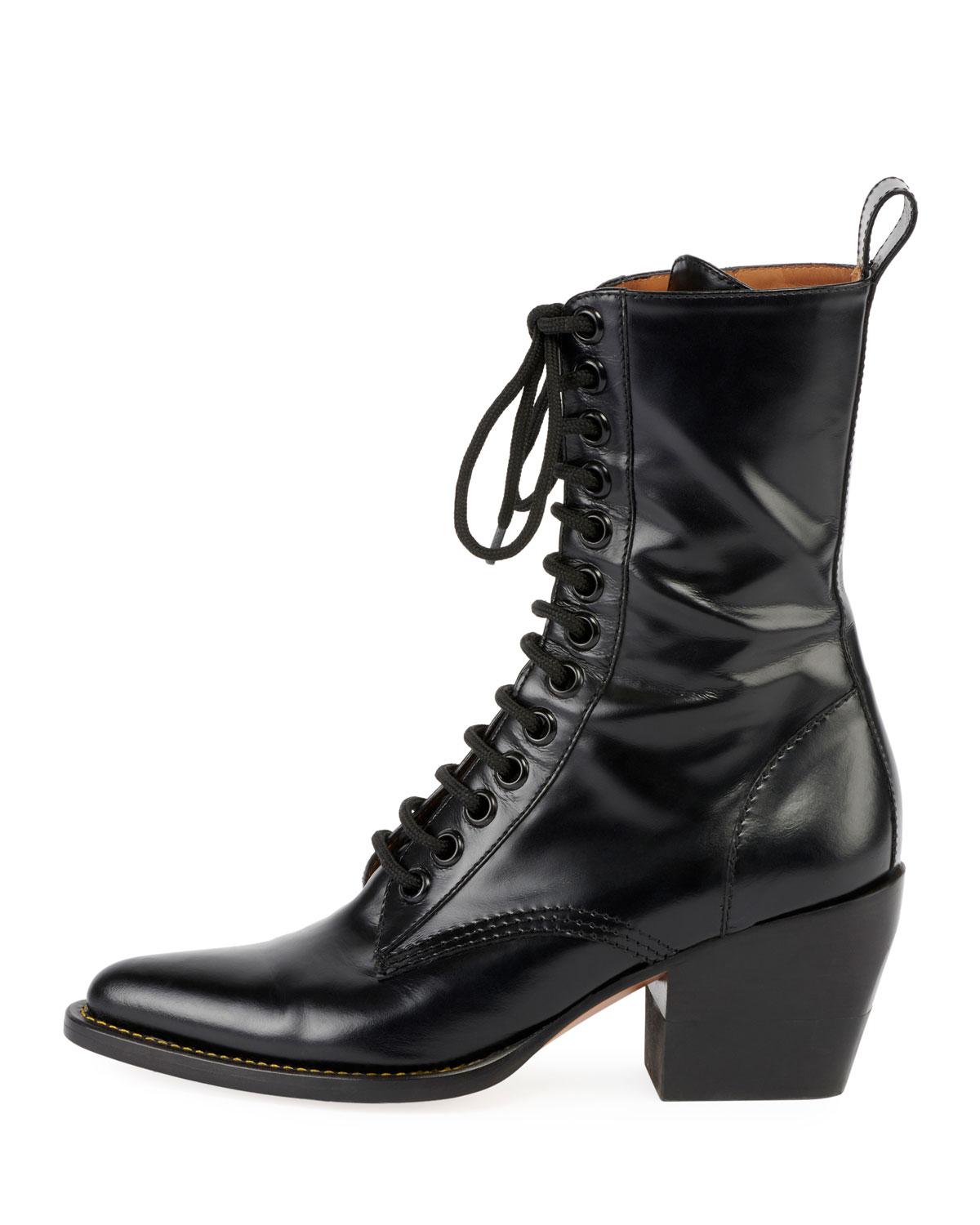 chloe boots lace up