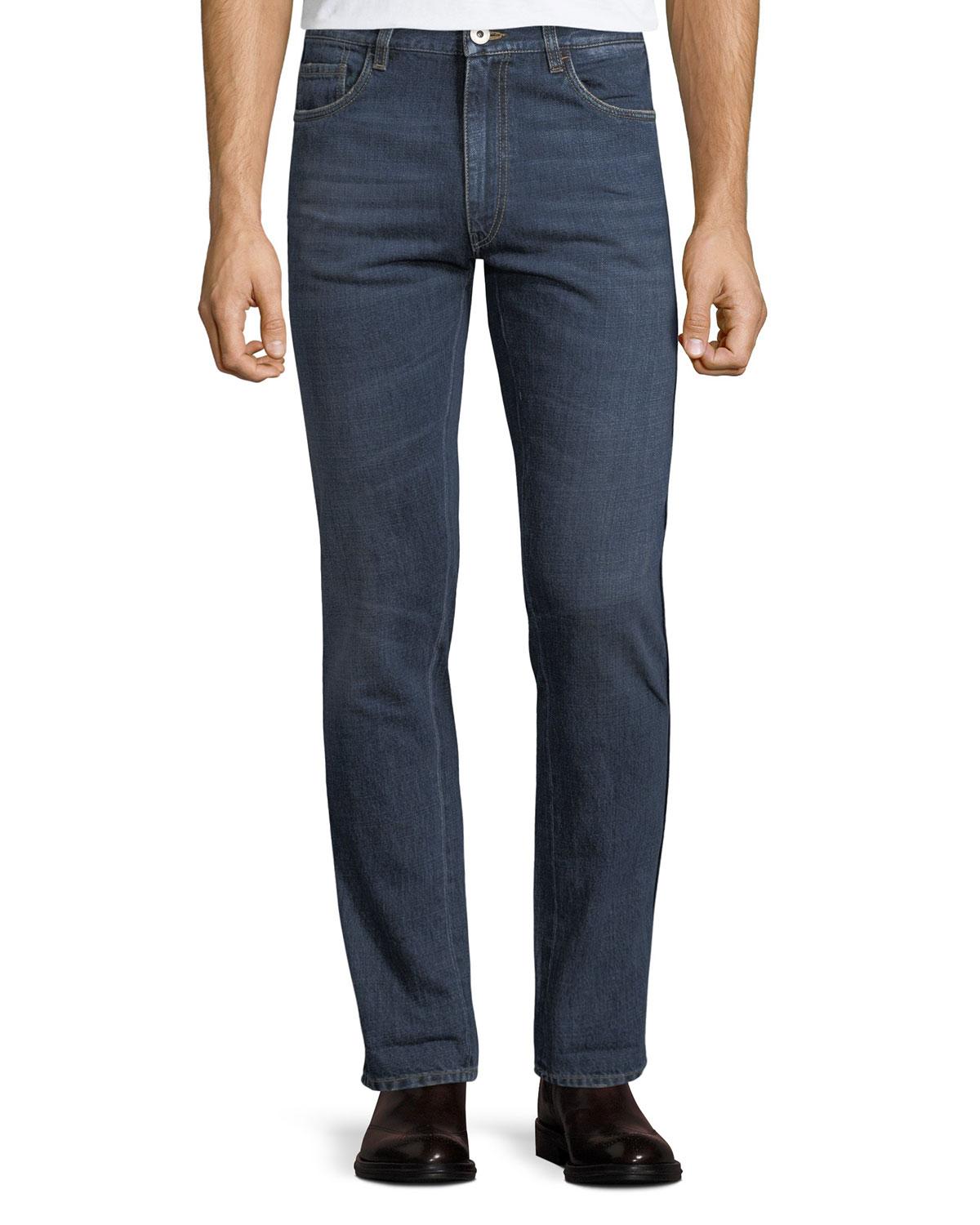 Prada Men's Classic Used Denim Jeans in Blue for Men - Lyst