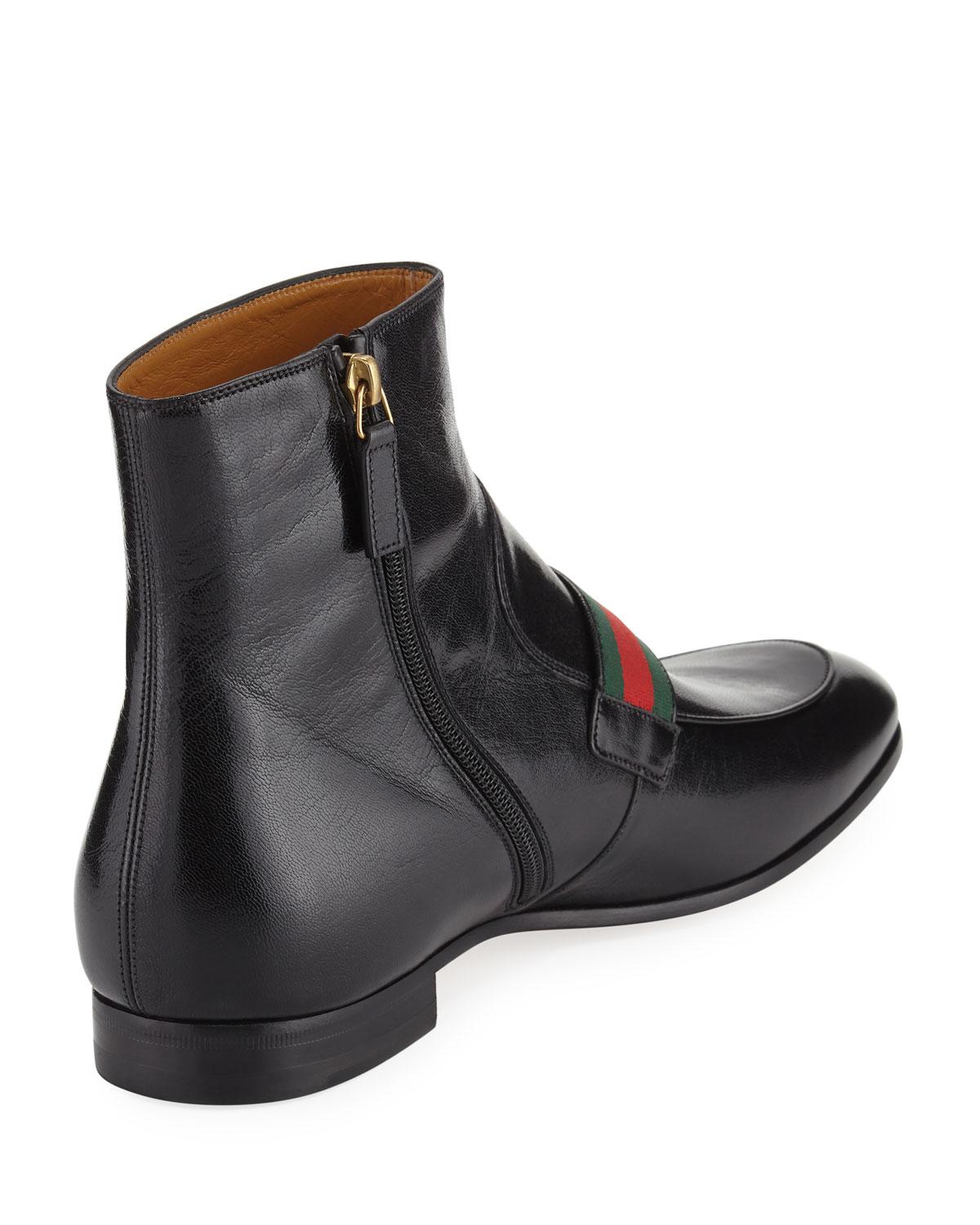 Gucci Donnie Leather Boot With Double G 