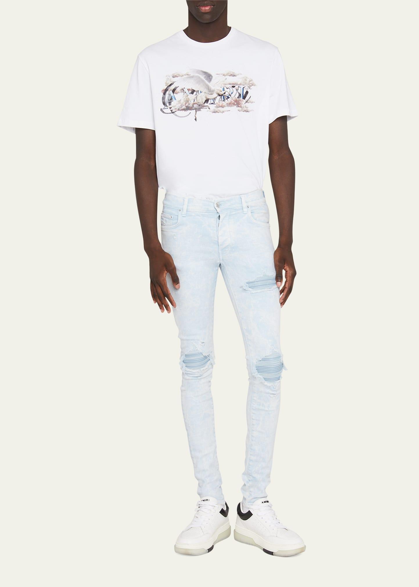 Amiri Mx1 Washed Skinny Jeans in White for Men | Lyst