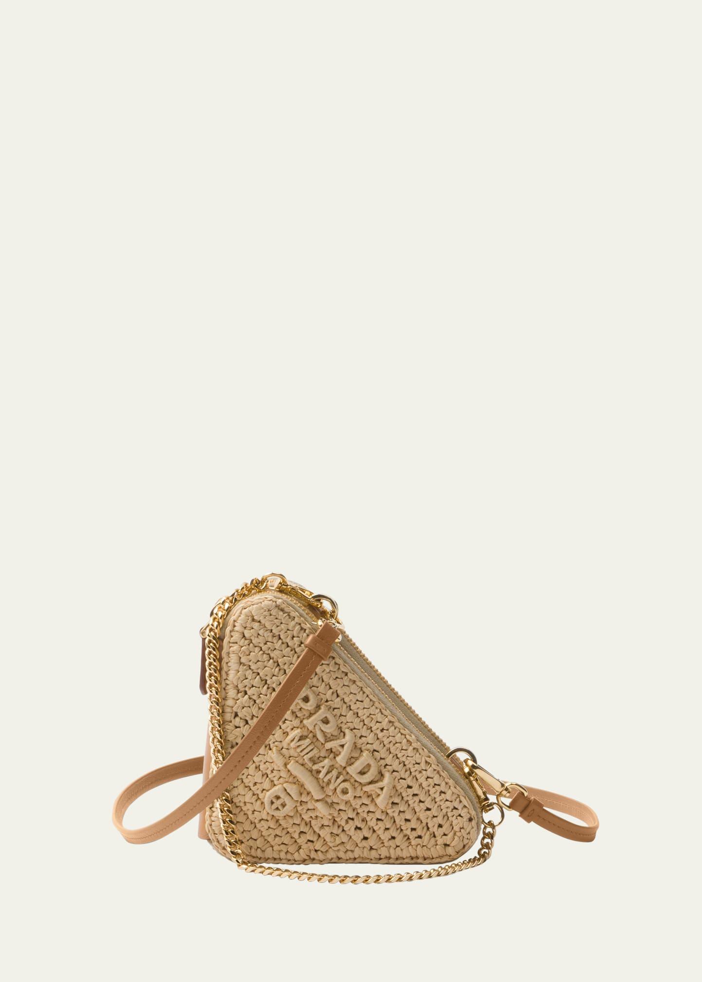Prada Mini Triangle Tophandle Bag in Natural Lyst