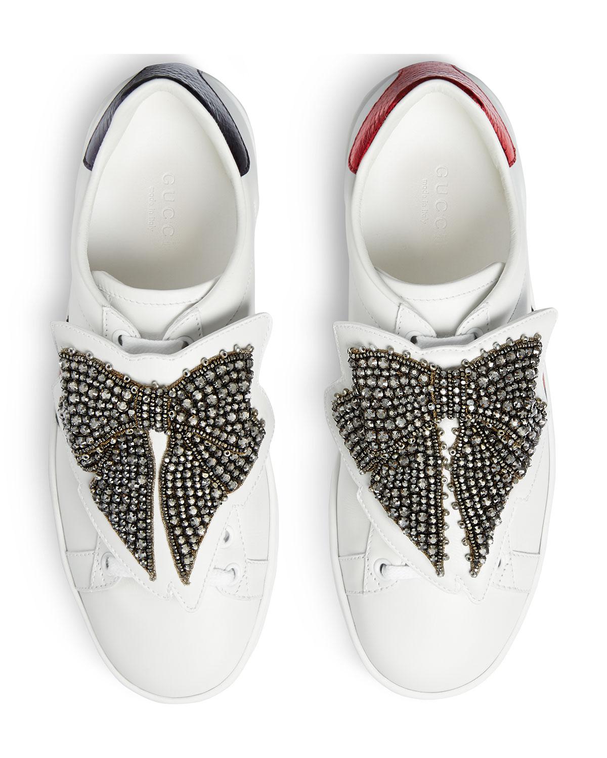 gucci sneakers with bow