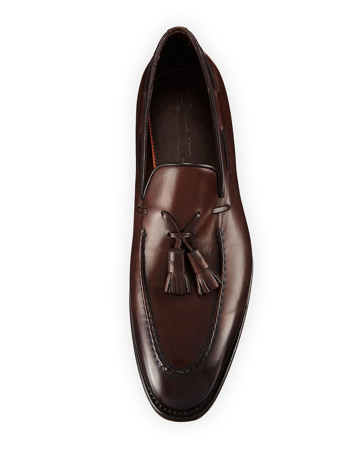 santoni tassel loafers