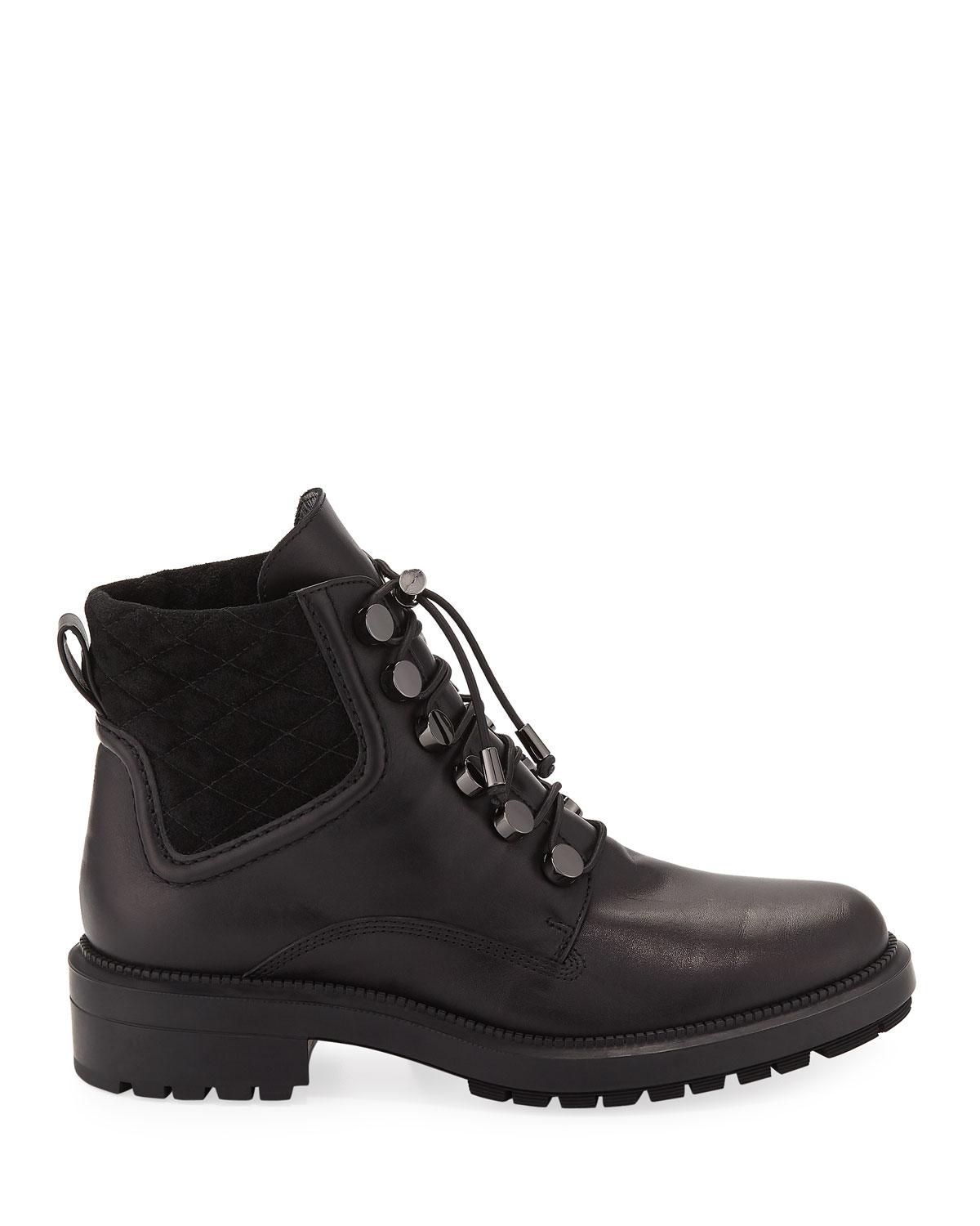 aquatalia linda leather combat boot