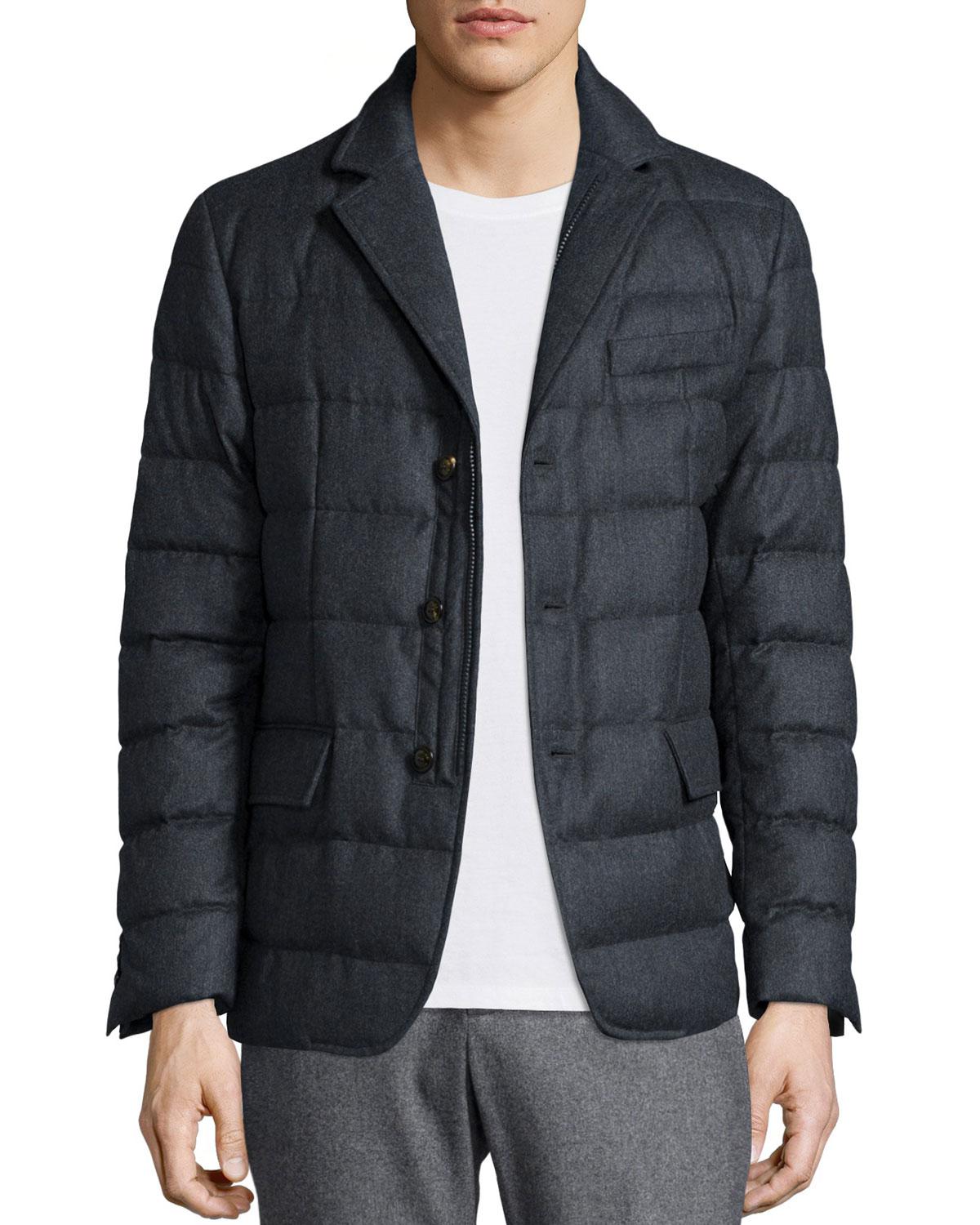 Moncler Goose Rodin Quilted Button-down Jacket in Navy (Blue) for Men - Lyst