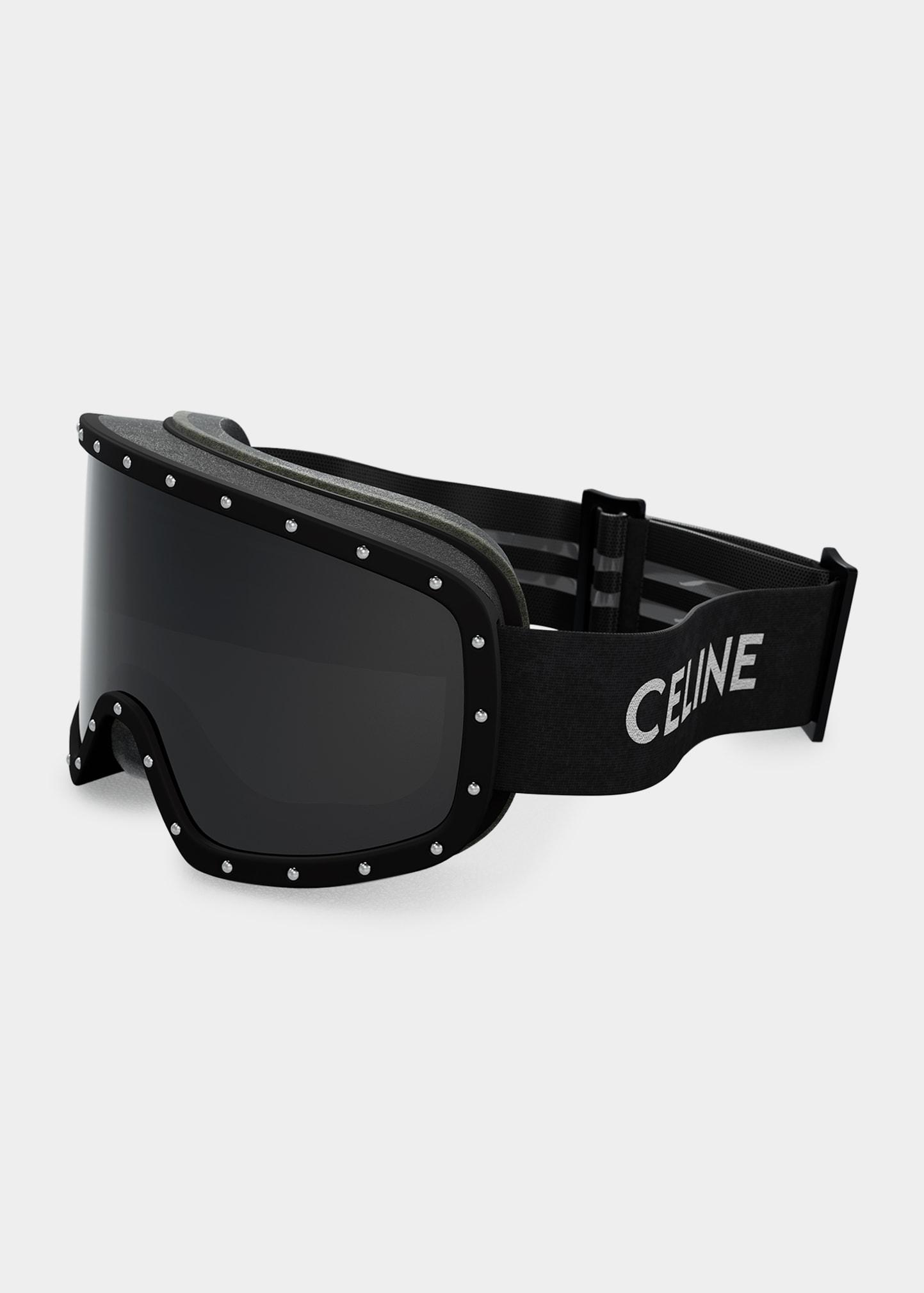 Celine Logo Acetate Ski Goggles in Black Lyst