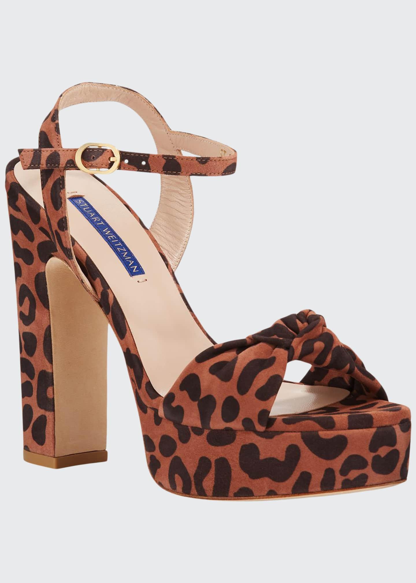 cheetah platform sandals