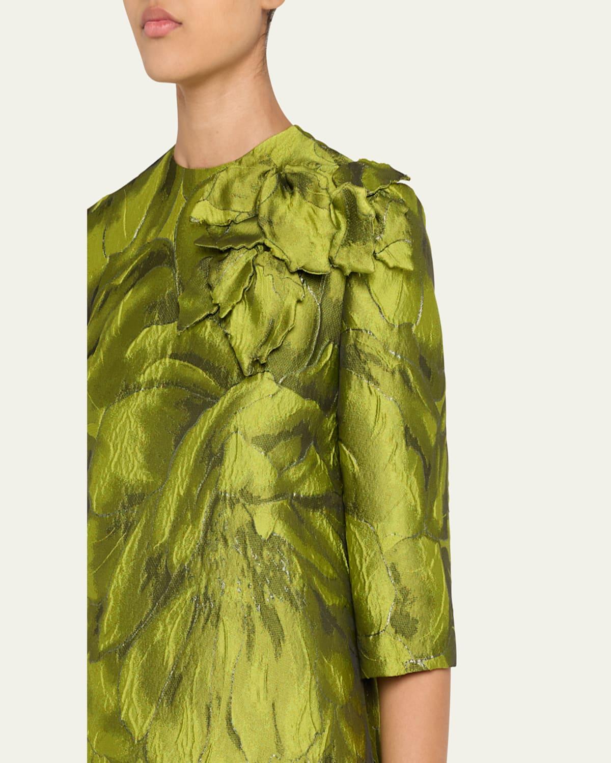 green emerald velvet dress Look 1