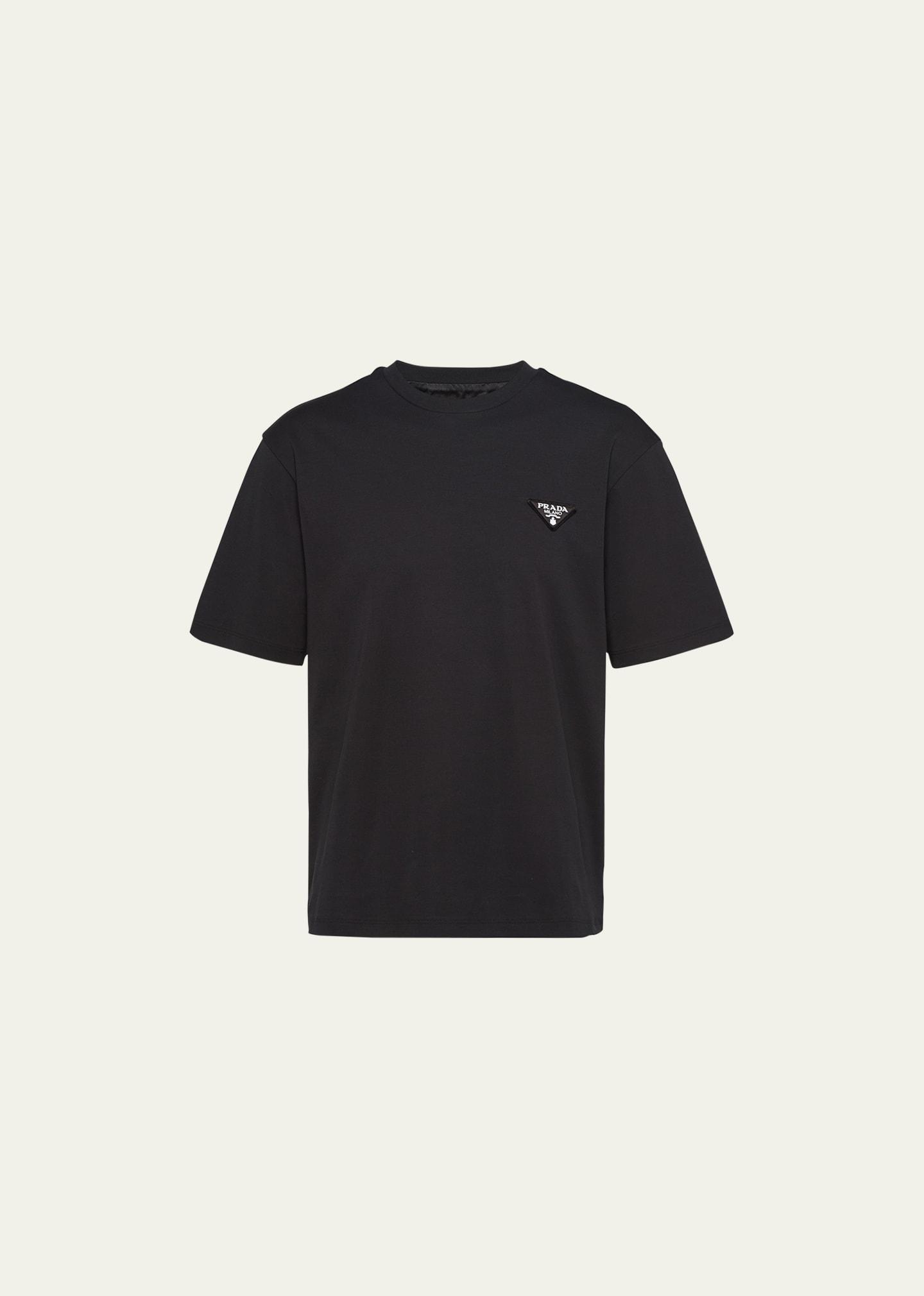 【PRADA】Tシャツ prada-NERO-Jersey-Logo-T-shirt