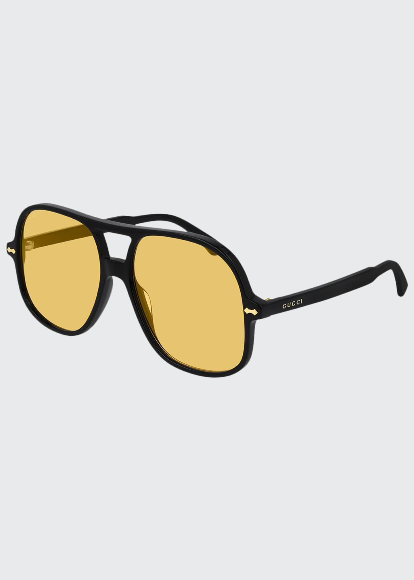 gucci aviator sunglasses yellow