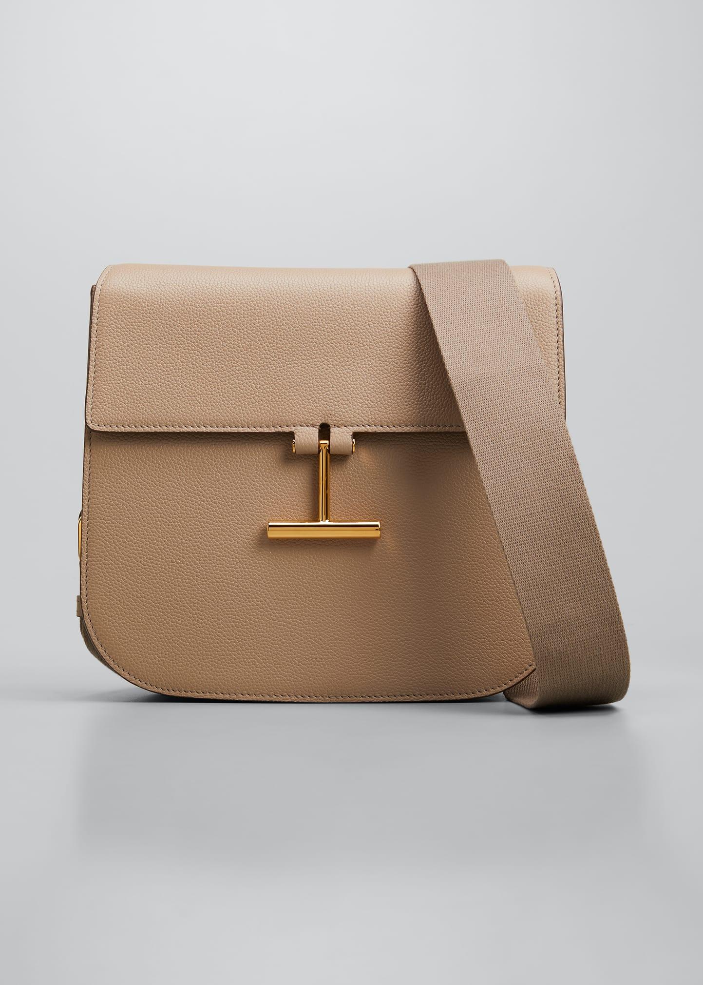 Tom Ford Tara Medium Leather Saddle Crossbody Bag in Natural Lyst