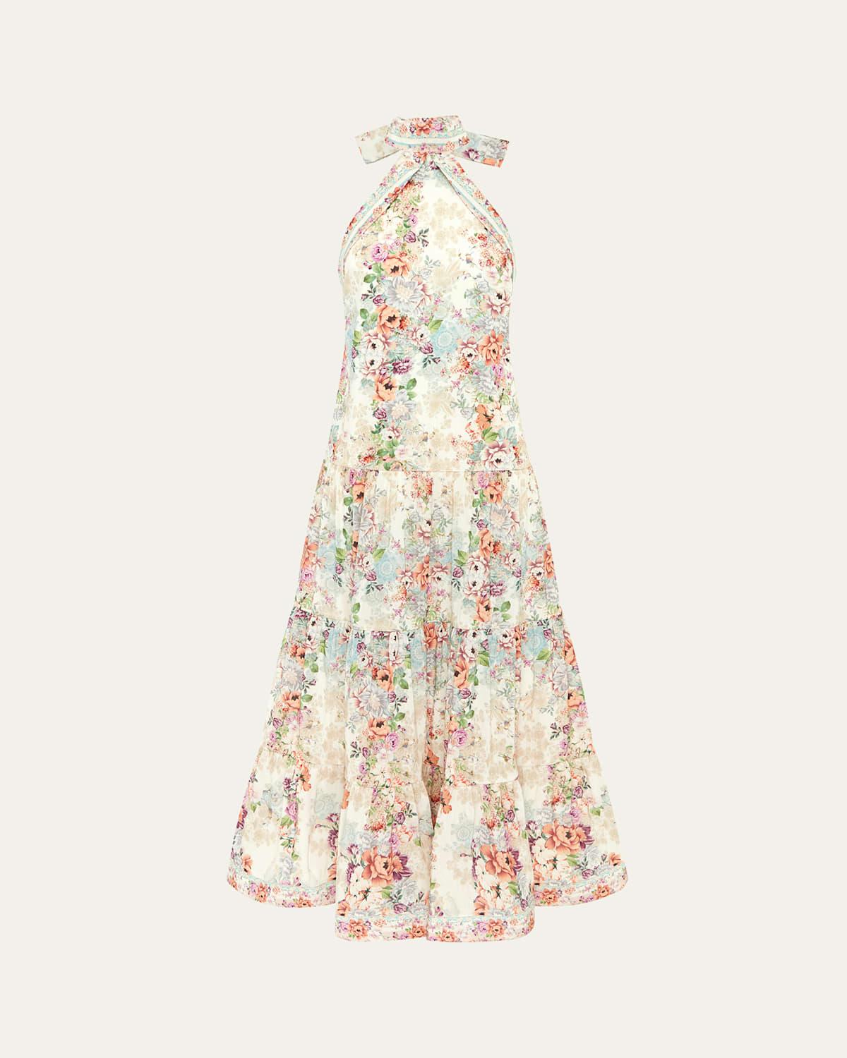 chinese dress ladies Women's Silk Dress | Tie-Dye T-Strap Maxi Dress | Anna Kosturova main image 1