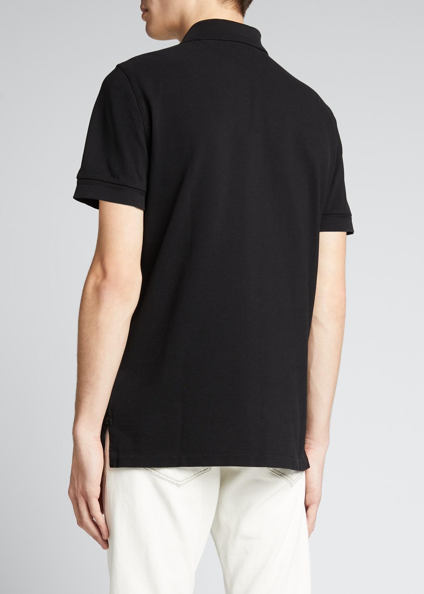 Tom Ford Pique Polo Shirt in Black for Men | Lyst