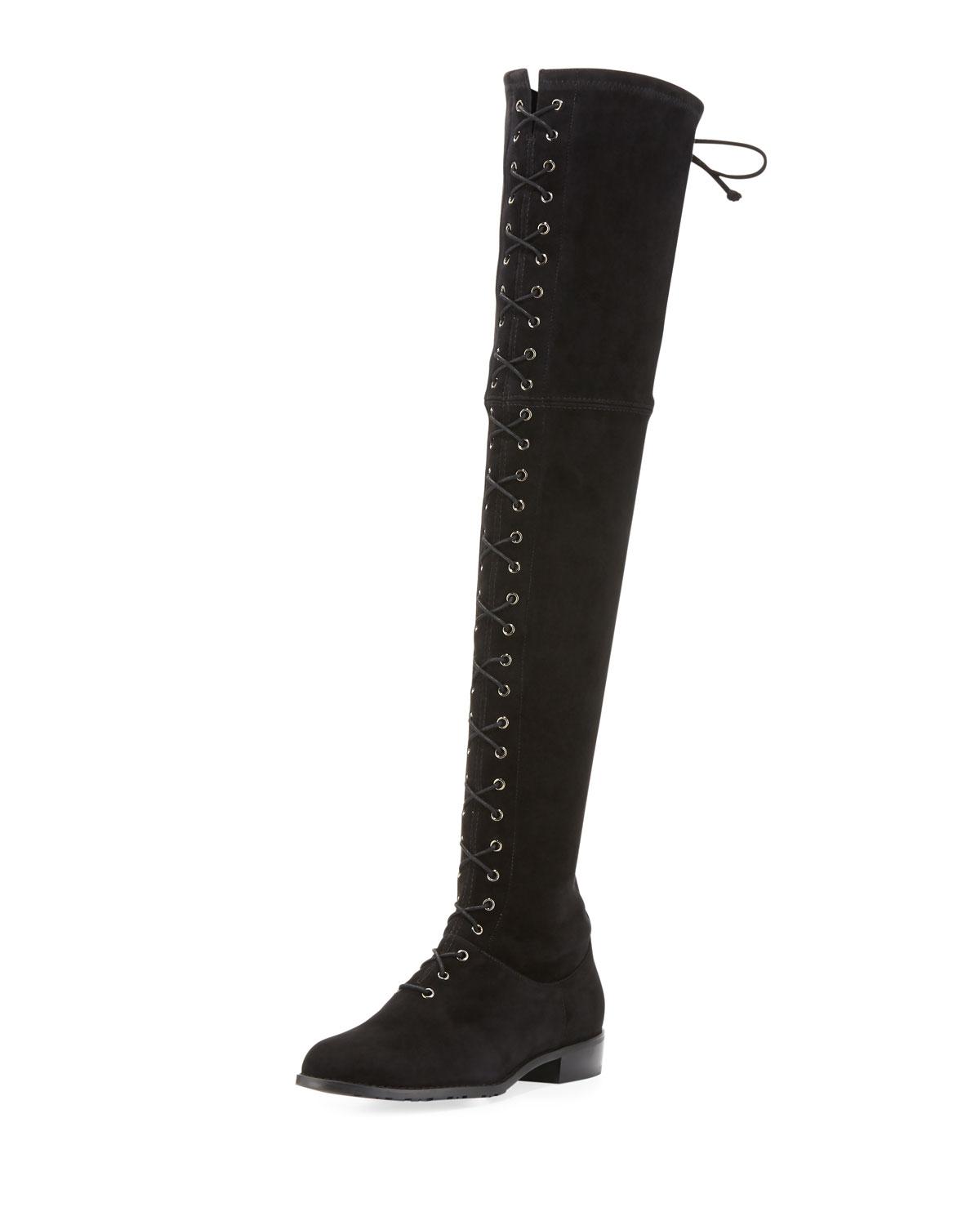 stuart weitzman lace up over the knee boots