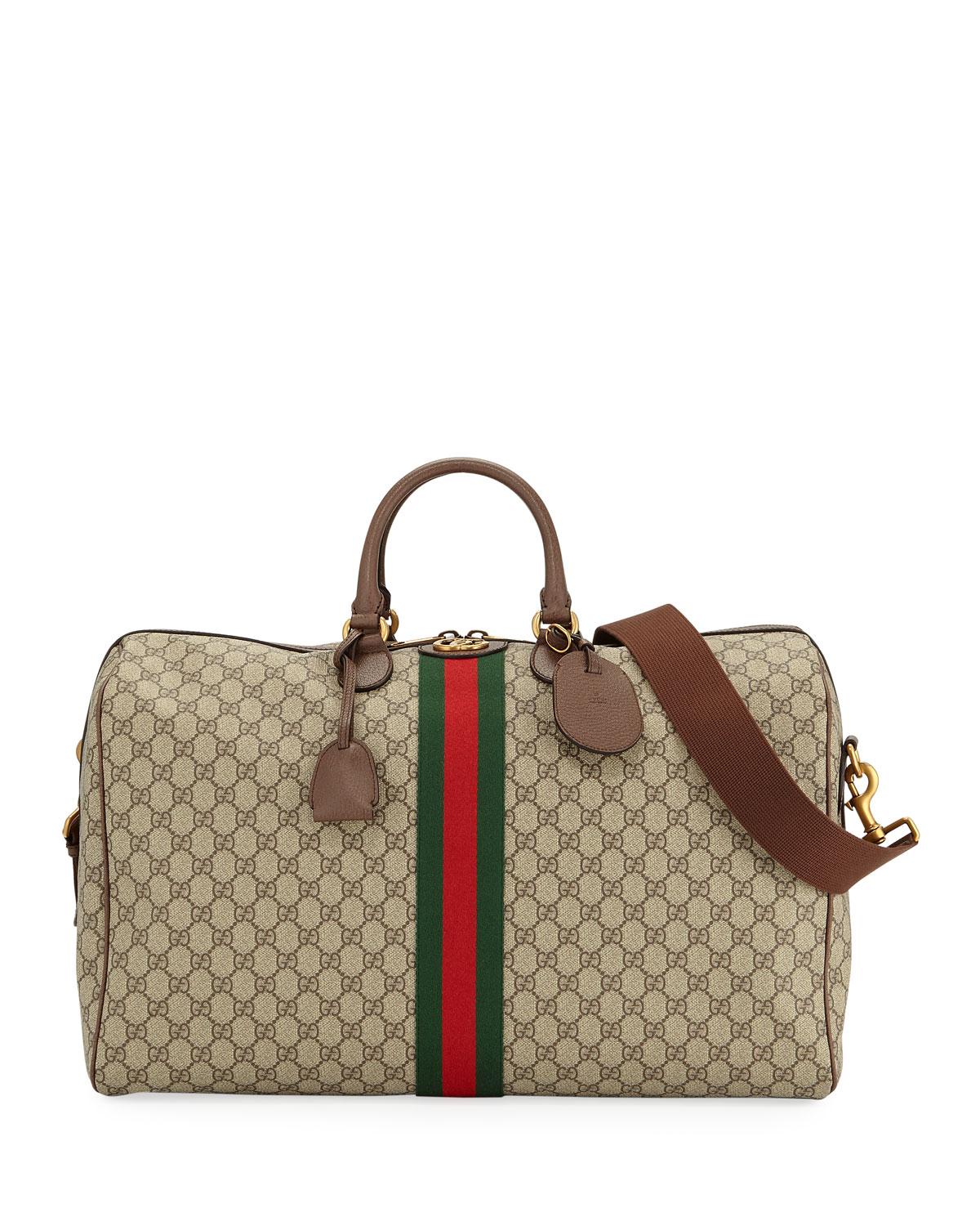 Gucci Canvas Men&#39;s Ophidia GG Supreme Duffel Bag in Beige (Natural) - Lyst