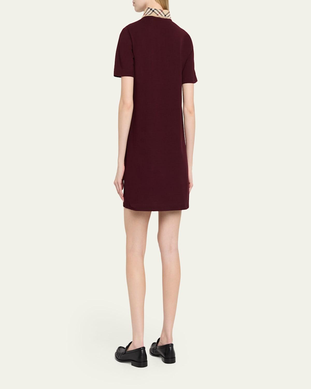 ladies burberry dress BURBERRY WOMEN Check Cotton Shirt Dress Sand – MAISONDEFASHION.COM main image 0